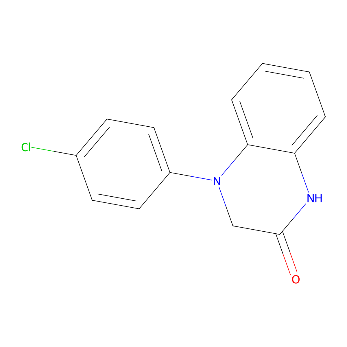 4-(4-Chlorophenyl)-1,2,3,4-tetrahydroquinoxalin-2-one molecular structure, CAS 1523637-84-4