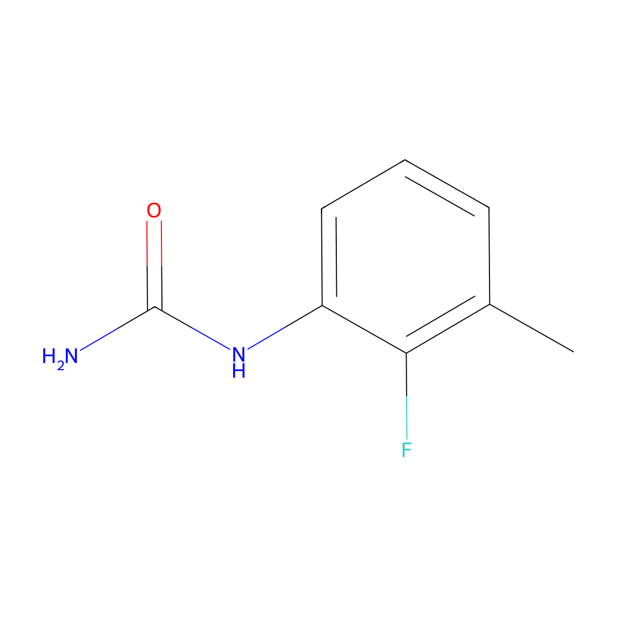 (2-Fluoro-3-methylphenyl)urea molecular structure, CAS 1523655-62-0