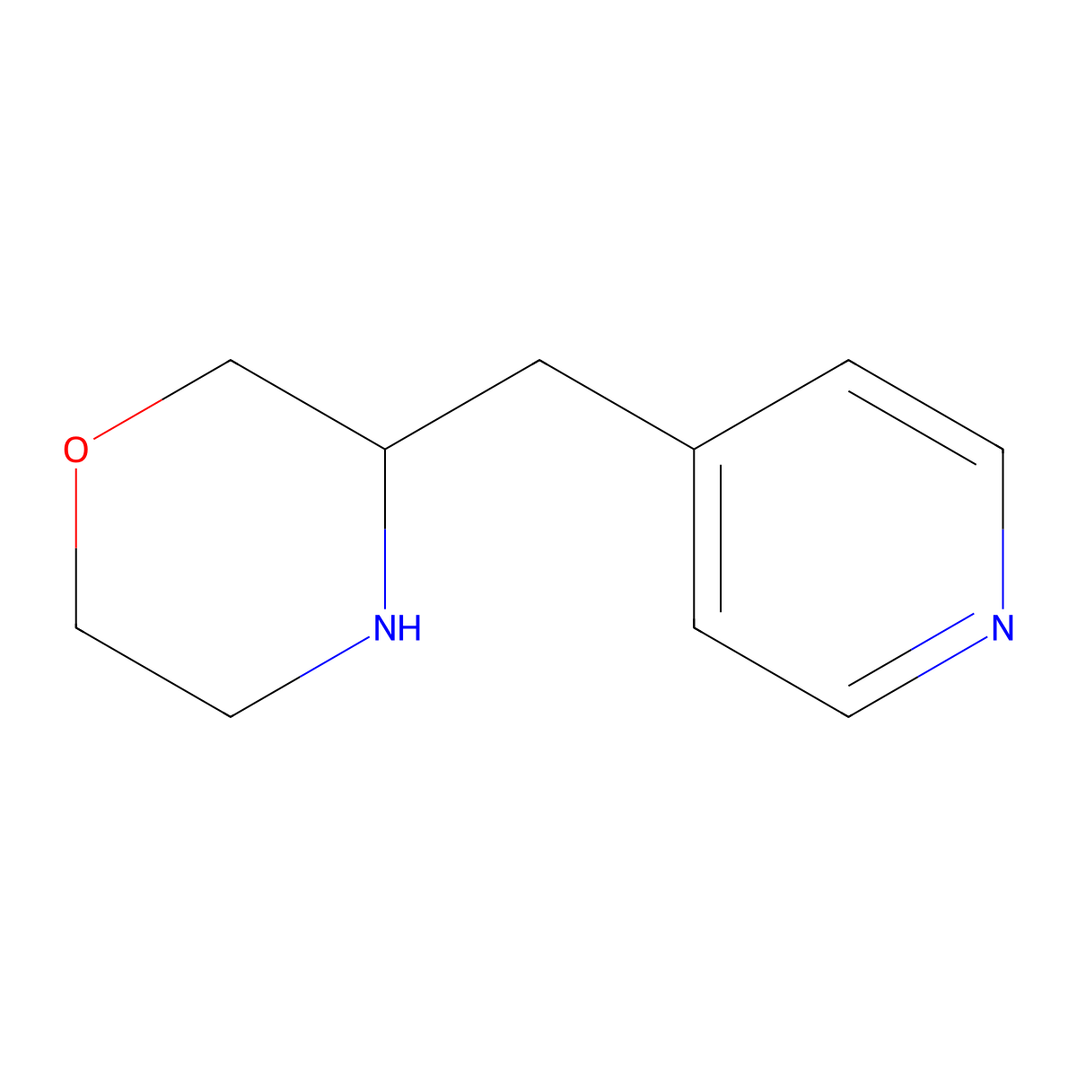 3-[(Pyridin-4-yl)methyl]morpholine molecular structure, CAS 1523668-56-5