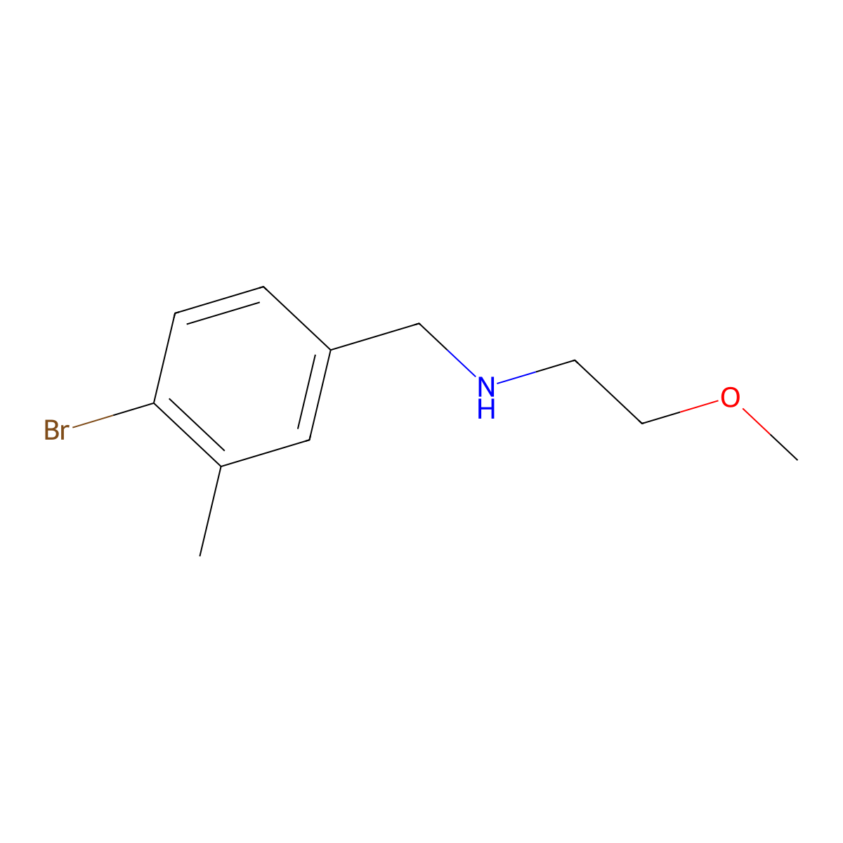 [(4-Bromo-3-methylphenyl)methyl](2-methoxyethyl)amine molecular structure, CAS 1523722-03-3