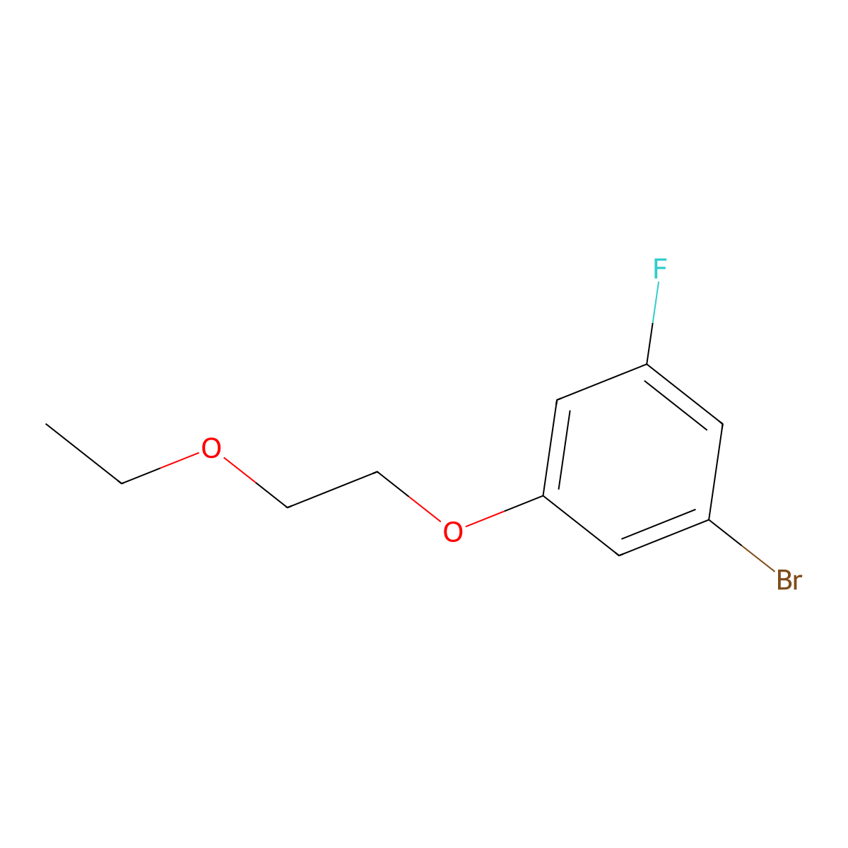 1-Bromo-3-(2-ethoxyethoxy)-5-fluorobenzene molecular structure, CAS 1523766-61-1