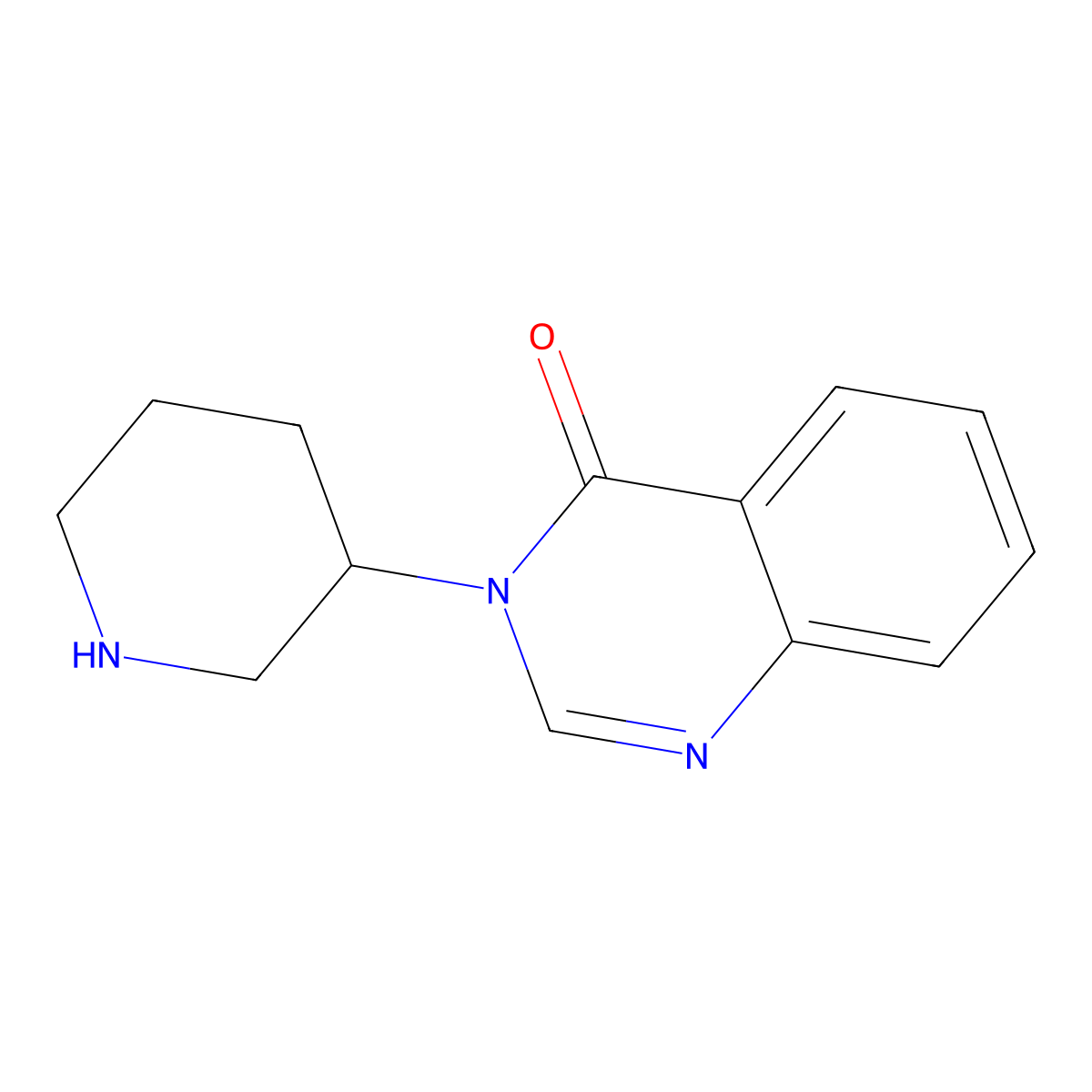 3-(piperidin-3-yl)quinazolin-4(3H)-one molecular structure, CAS 1523805-06-2