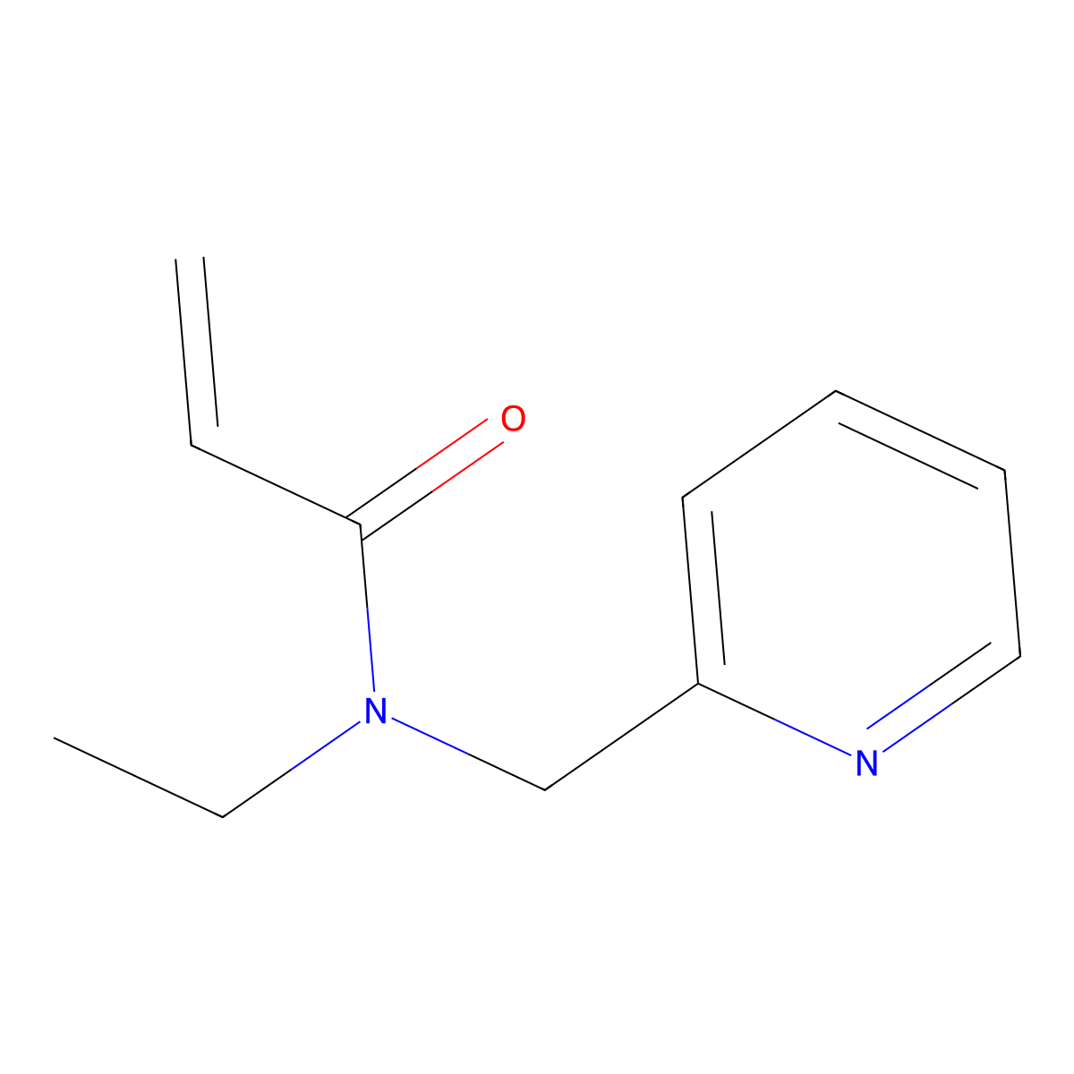 N-ethyl-N-(pyridin-2-ylmethyl)prop-2-enamide molecular structure, CAS 1523811-46-2