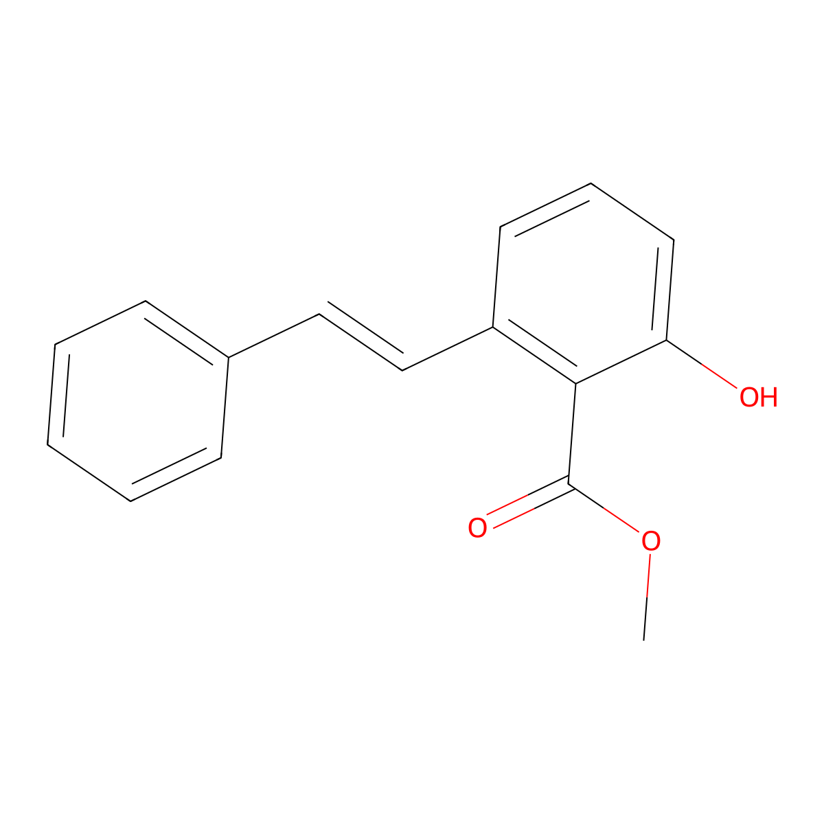2-Hydroxy-6-styryl-benzoic acid methyl ester molecular structure, CAS 152383-65-8