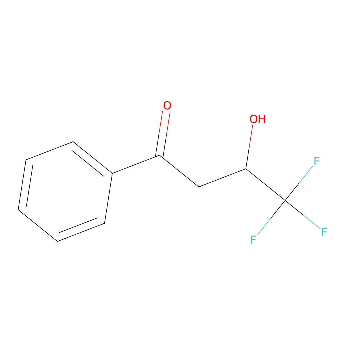 4,4,4-Trifluoro-3-hydroxy-1-phenylbutan-1-one molecular structure, CAS 1524-15-8