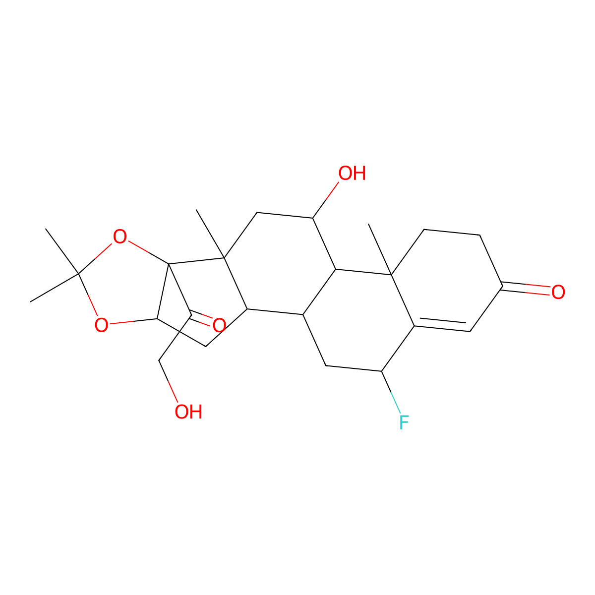 Flurandrenolide molecular structure, CAS 1524-88-5