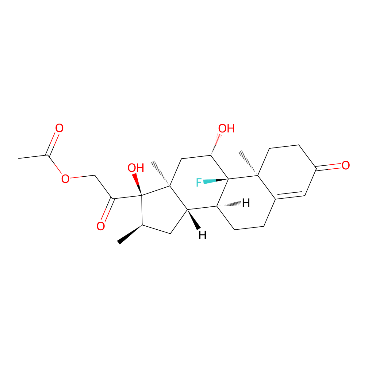 16alpha-Methyl-9alpha-fluorocortisol 21-acetate molecular structure, CAS 1524-94-3