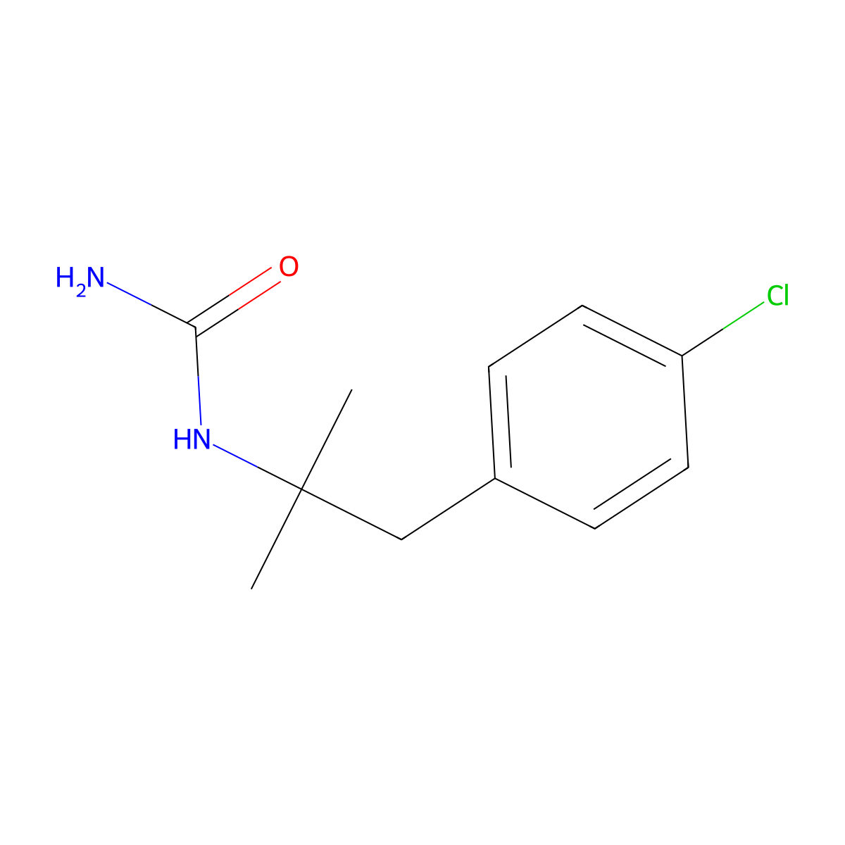 1-(4-Chloro-alpha,alpha-dimethylphenethyl)-urea molecular structure, CAS 15240-59-2