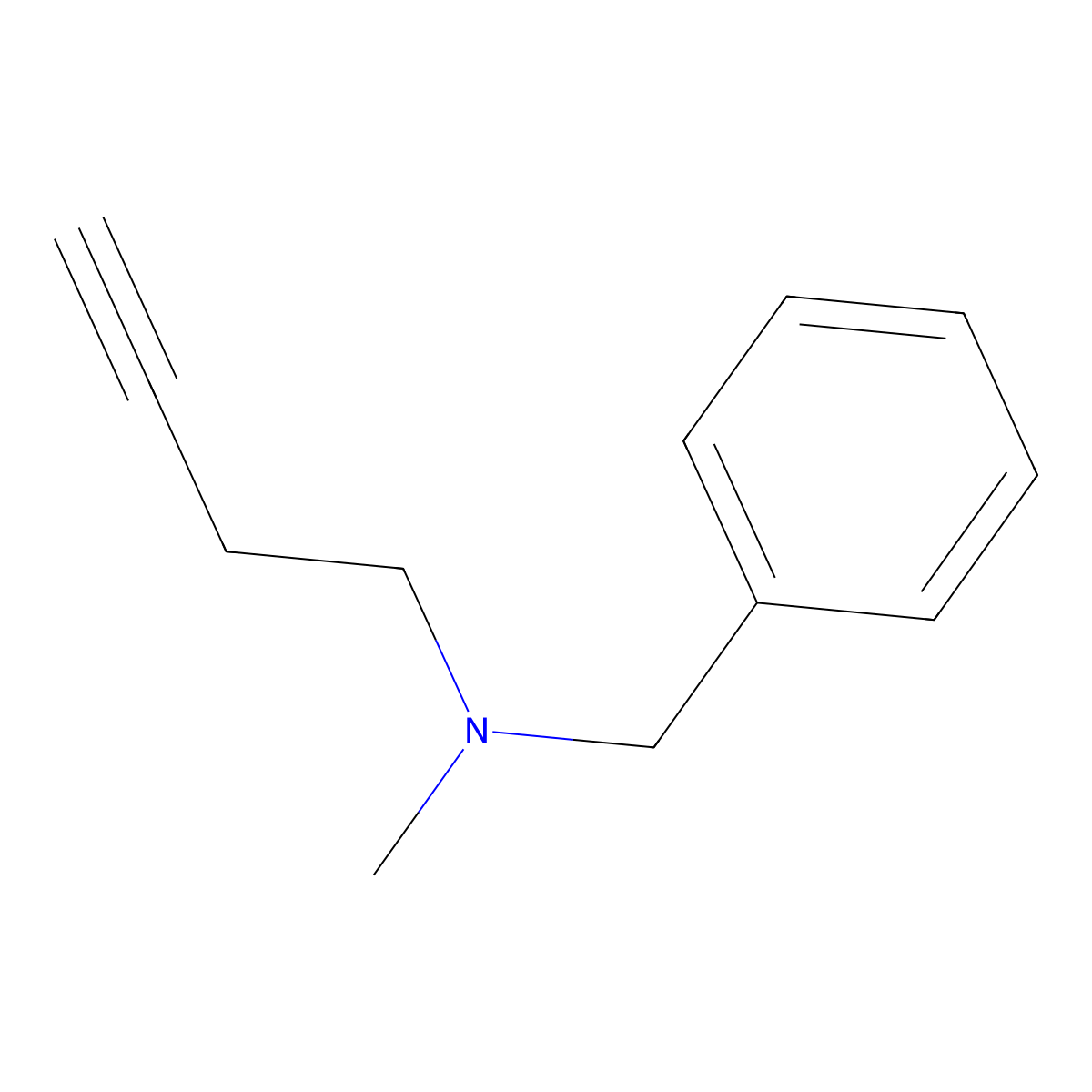 N-benzyl-N-methylbut-3-yn-1-amine molecular structure, CAS 15240-91-2