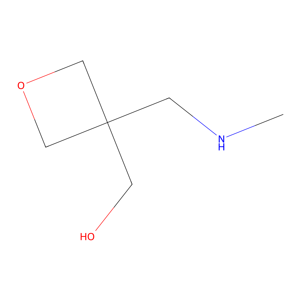 [3-(Methylaminomethyl)oxetan-3-yl]methanol molecular structure, CAS 152401-63-3