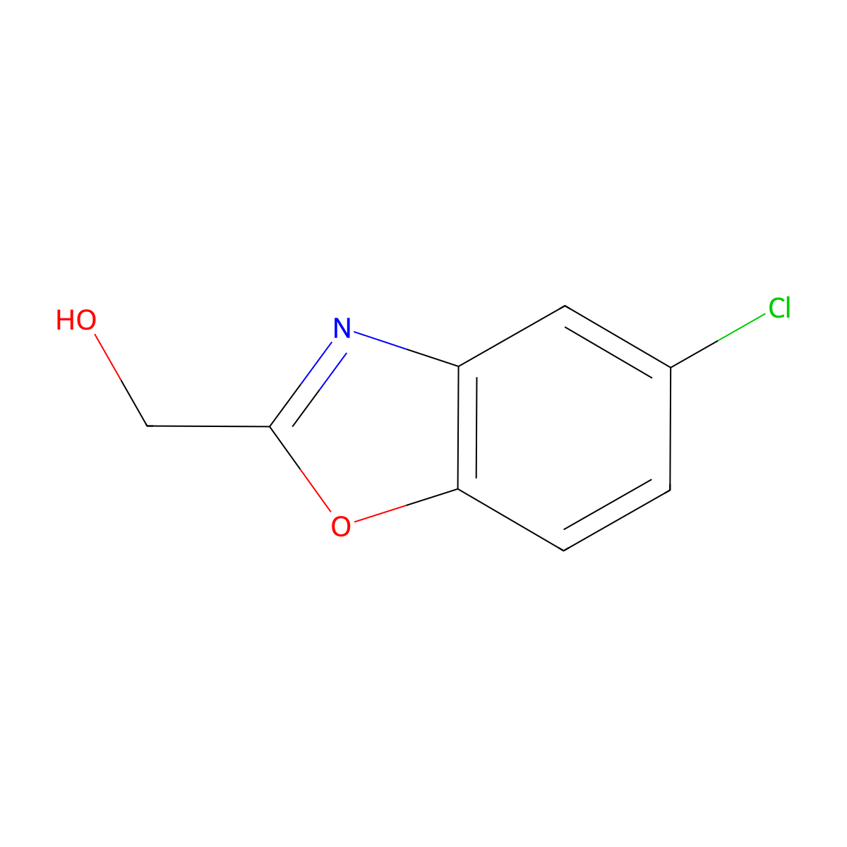 5-Chlorobenzo[d]oxazole-2-methanol molecular structure, CAS 1524170-72-6