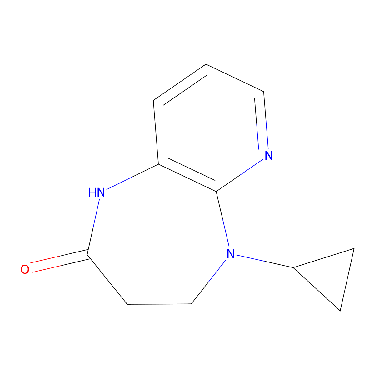 5-Cyclopropyl-4,5-dihydro-1H-pyrido[2,3-b][1,4]diazepin-2(3H)-one molecular structure, CAS 1524175-29-8