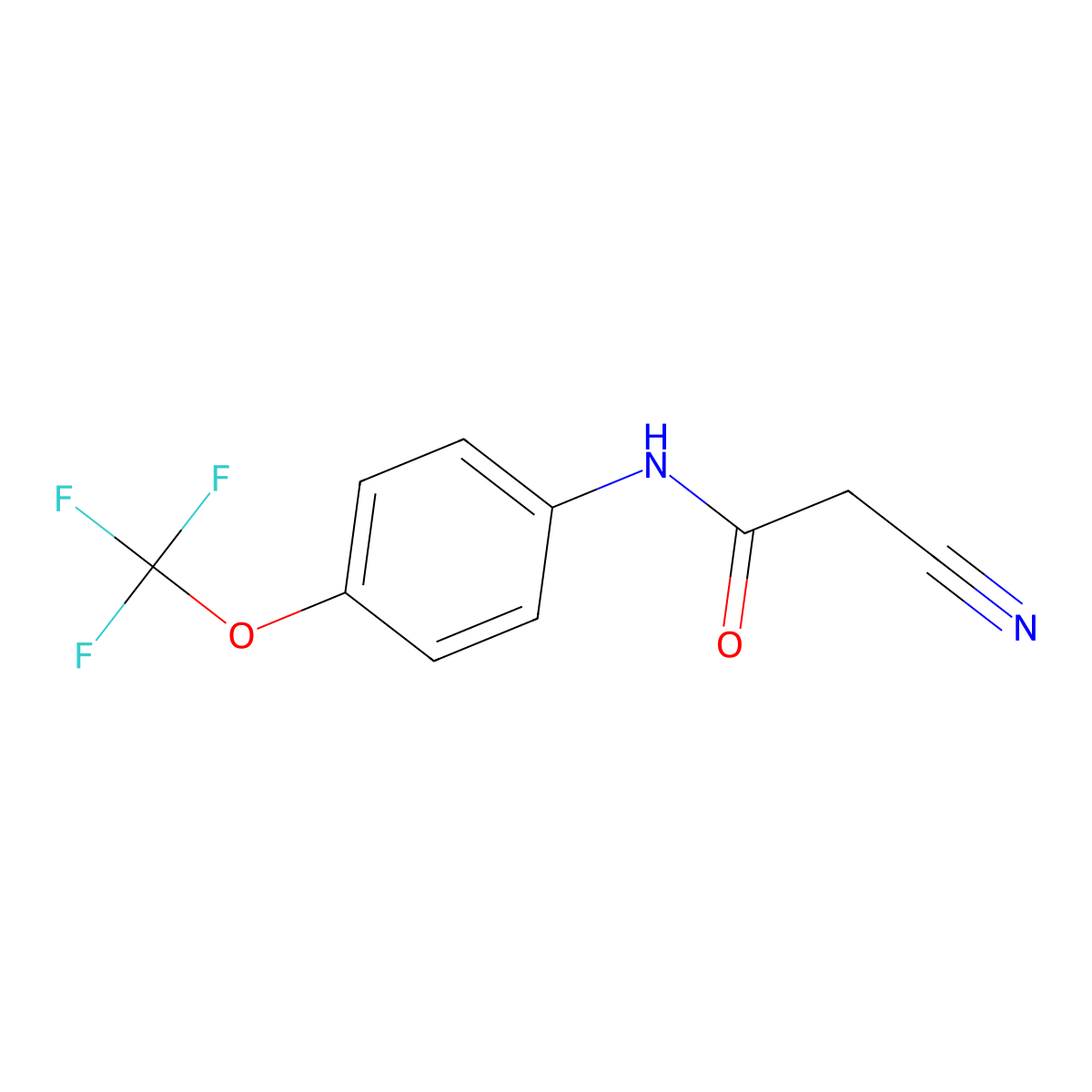 2-cyano-N-[4-(trifluoromethoxy)phenyl]acetamide molecular structure, CAS 152418-52-5