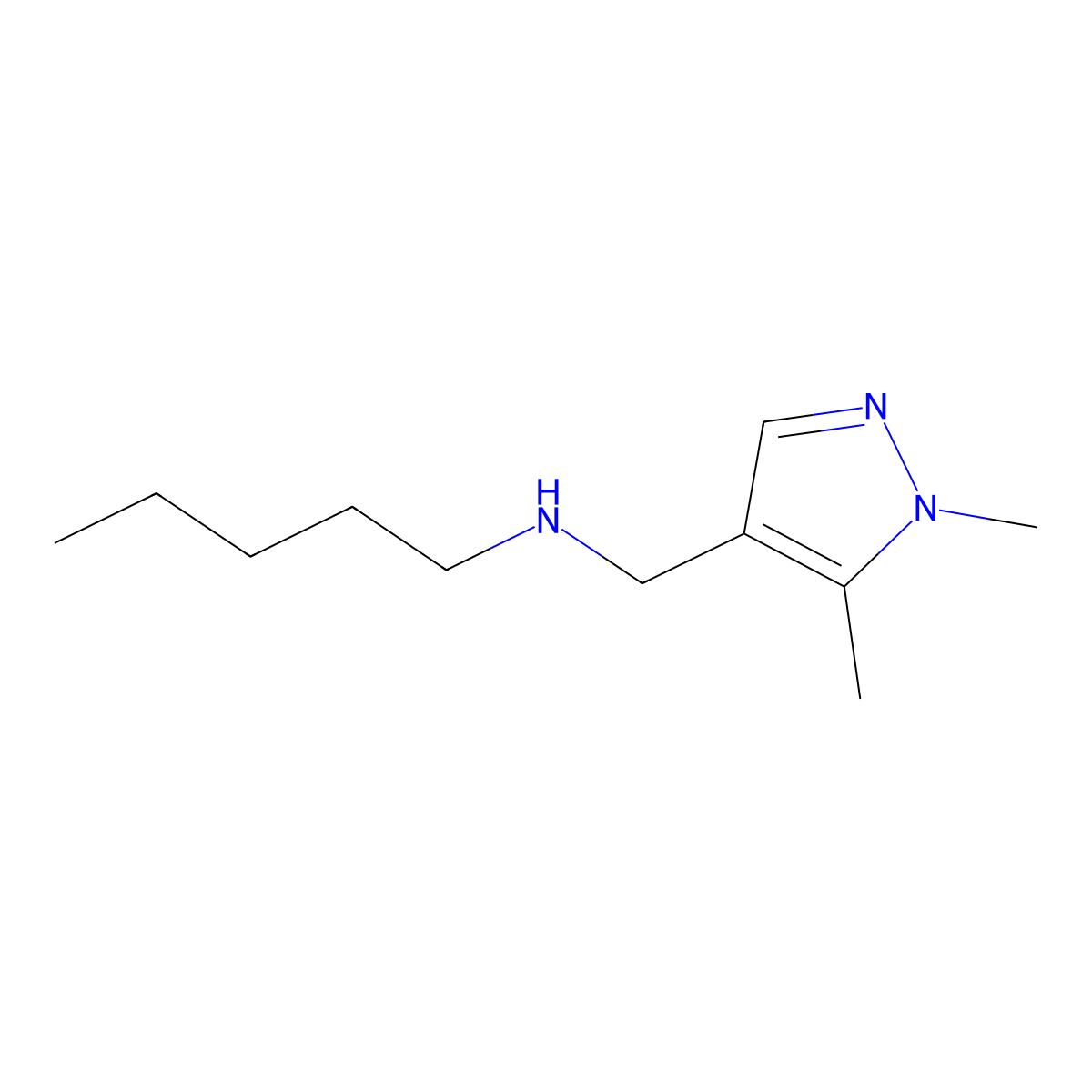 [(1,5-Dimethyl-1H-pyrazol-4-yl)methyl](pentyl)amine molecular structure, CAS 1524181-99-4
