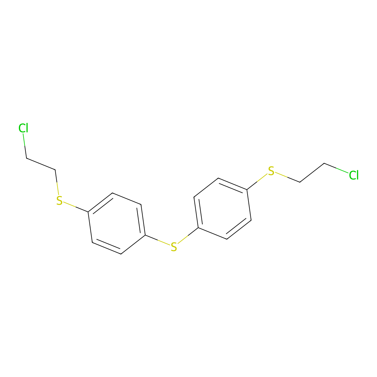 1-(2-Chloroethylsulfanyl)-4-[4-(2-chloroethylsulfanyl)phenyl]sulfanylbenzene molecular structure, CAS 152419-82-4