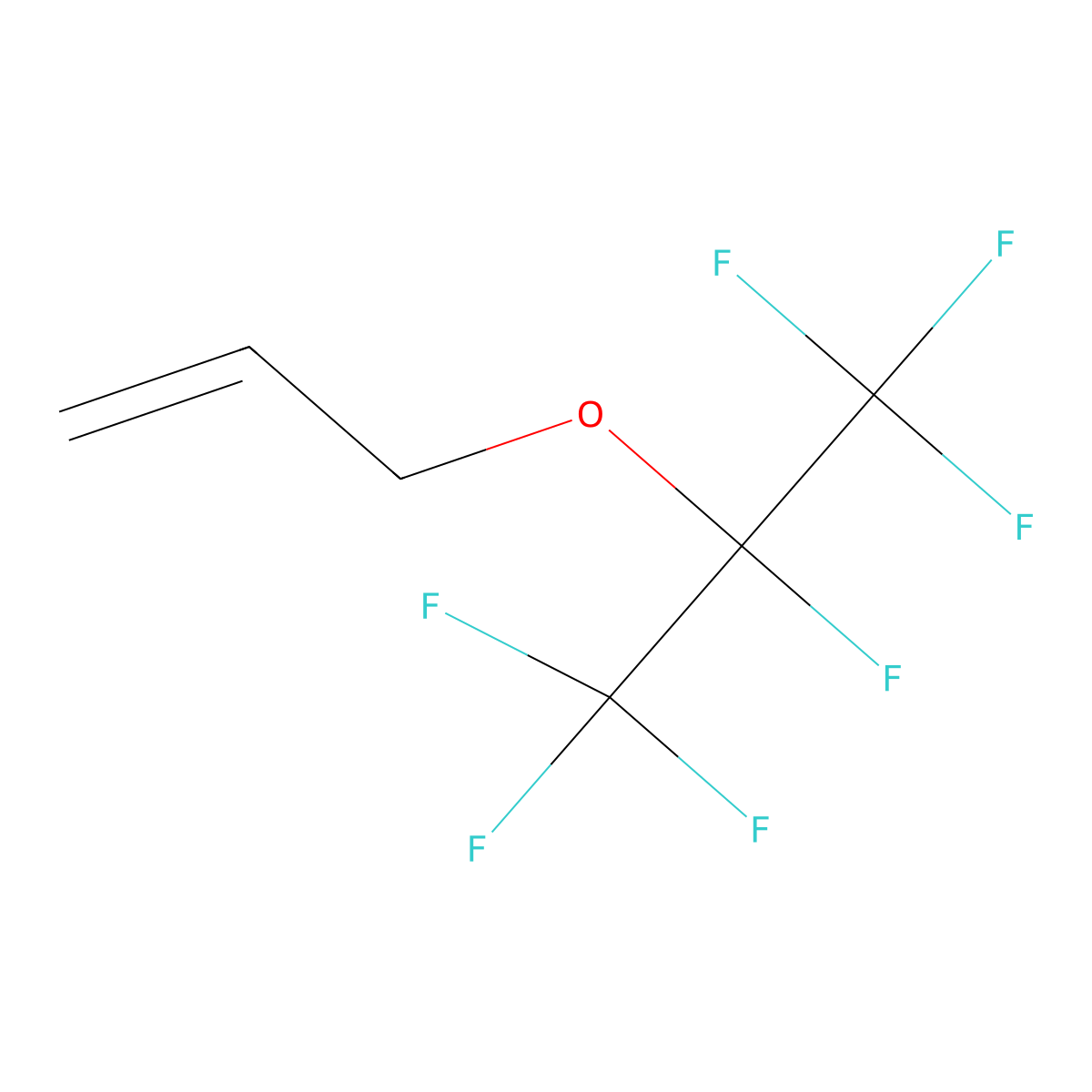 Allyl heptafluoroisopropyl ether molecular structure, CAS 15242-17-8