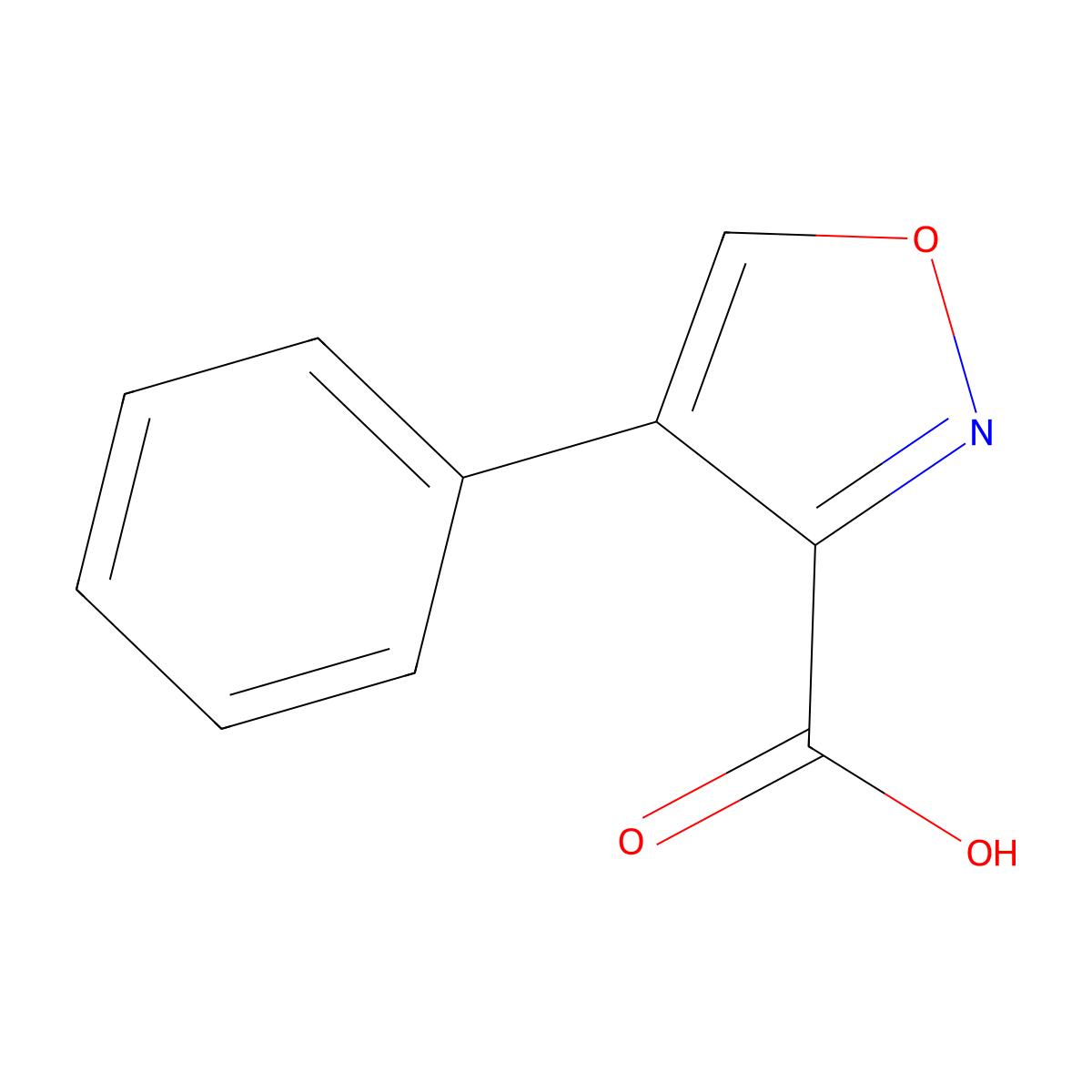 4-Phenylisoxazole-3-carboxylic acid molecular structure, CAS 1524204-66-7