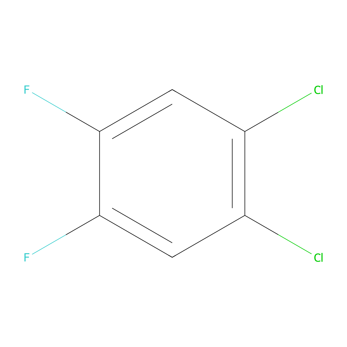 1,2-Dichloro-4,5-difluorobenzene molecular structure, CAS 152422-08-7