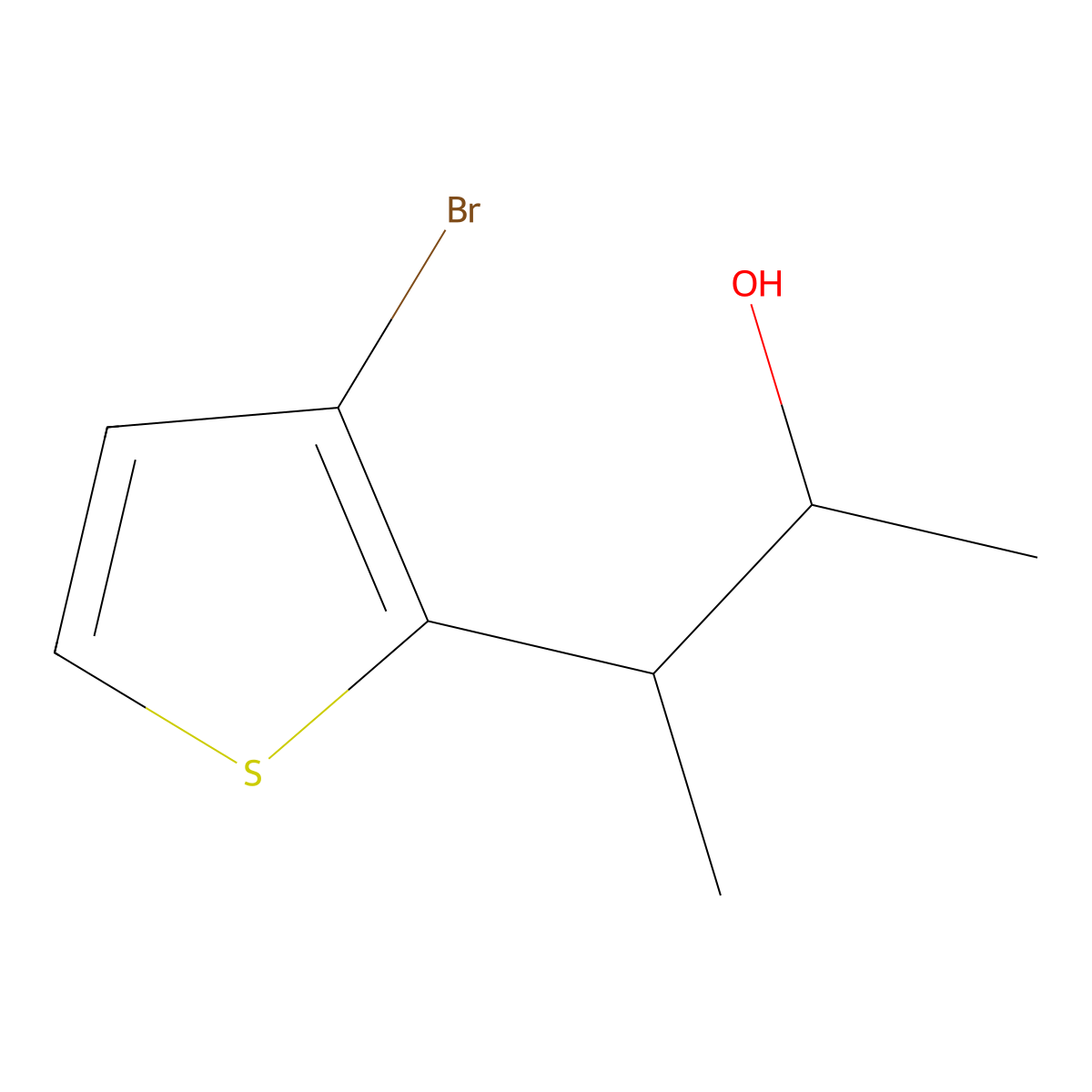 3-(3-Bromothiophen-2-yl)butan-2-ol molecular structure, CAS 1524231-26-2