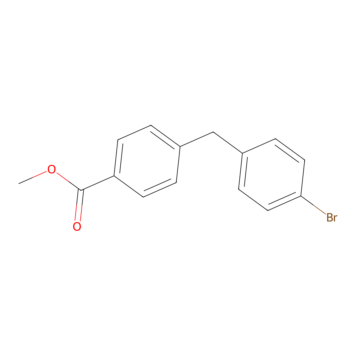 Methyl 4-[(4-bromophenyl)methyl]benzoate molecular structure, CAS 152424-40-3