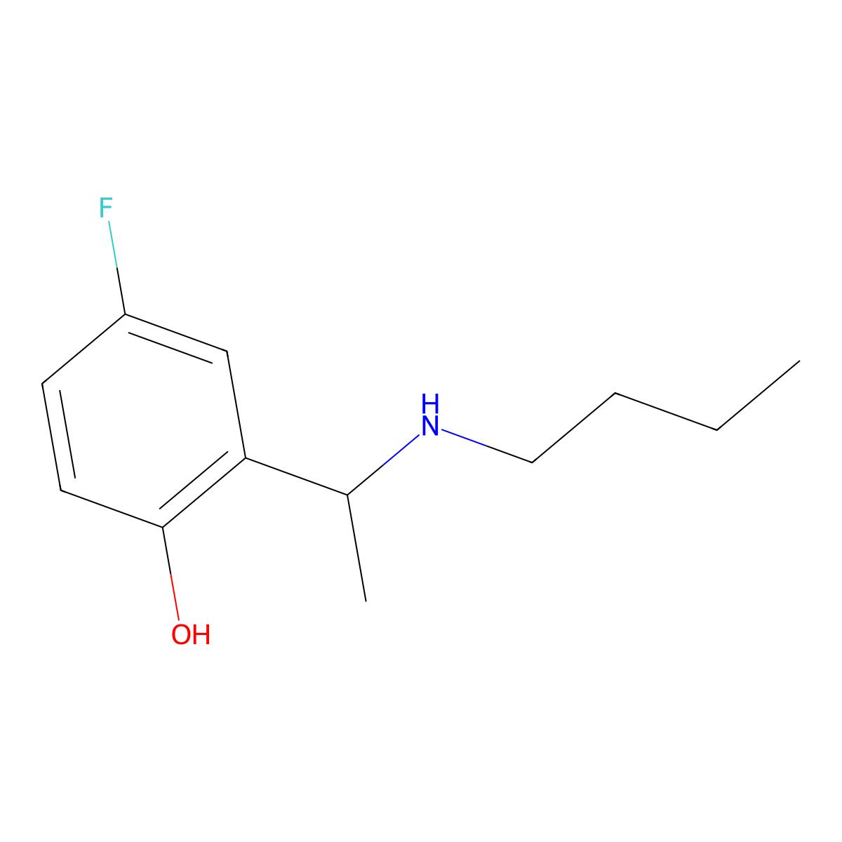 2-[1-(Butylamino)ethyl]-4-fluorophenol molecular structure, CAS 1524245-11-1