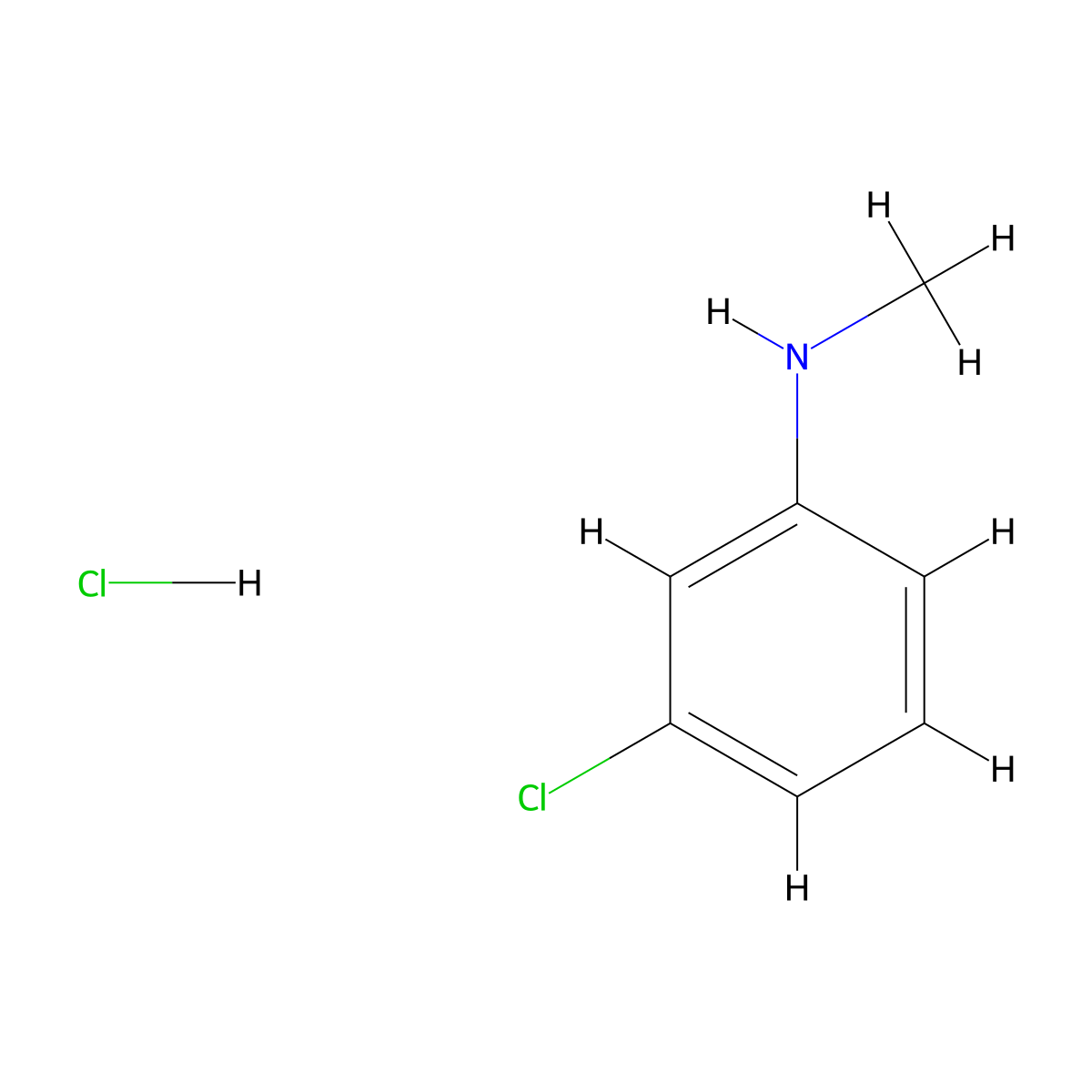 3-Chloro-N-methylaniline hydrochloride molecular structure, CAS 152428-07-4