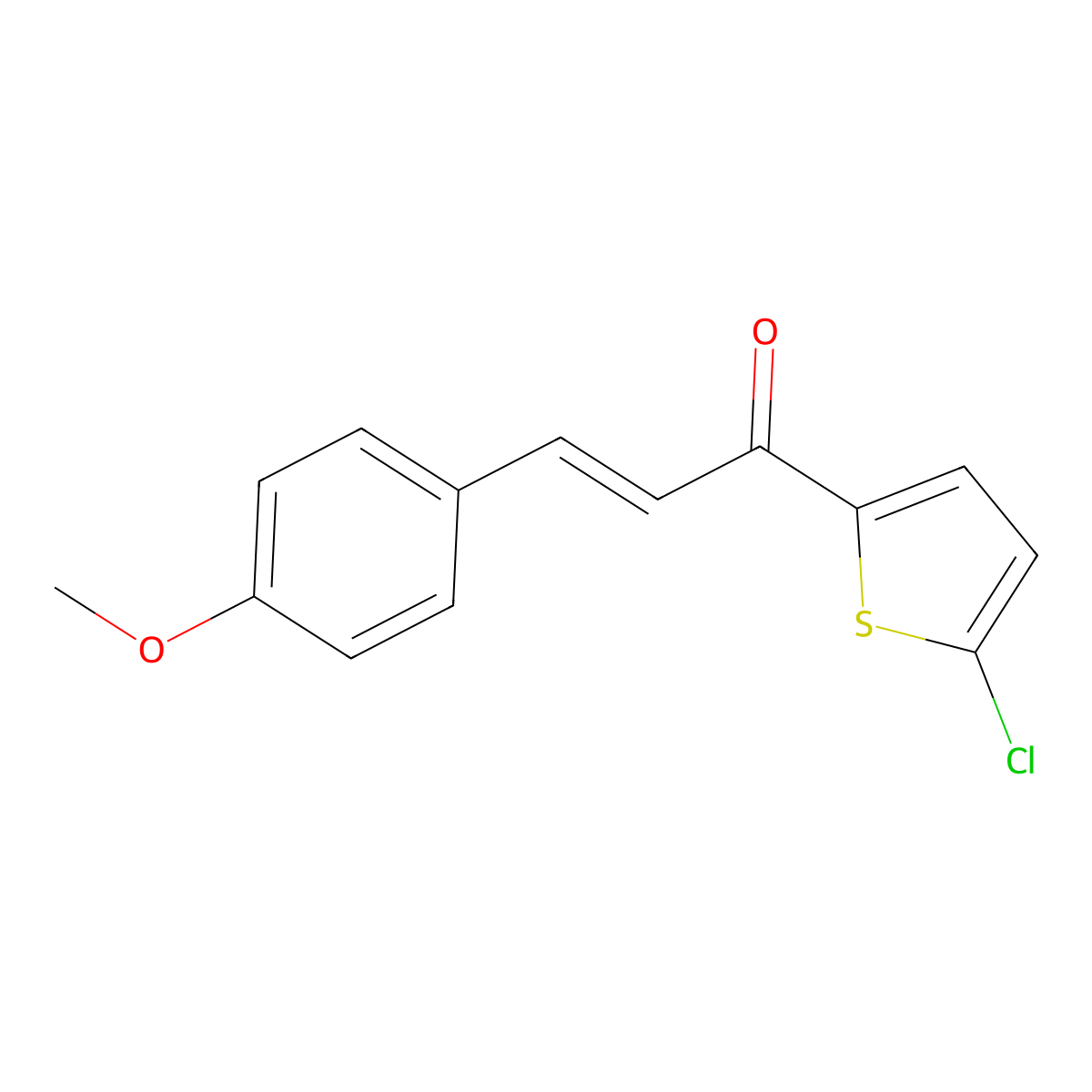 1-(5-Chlorothiophen-2-yl)-3-(4-methoxyphenyl)prop-2-en-1-one molecular structure, CAS 152432-23-0