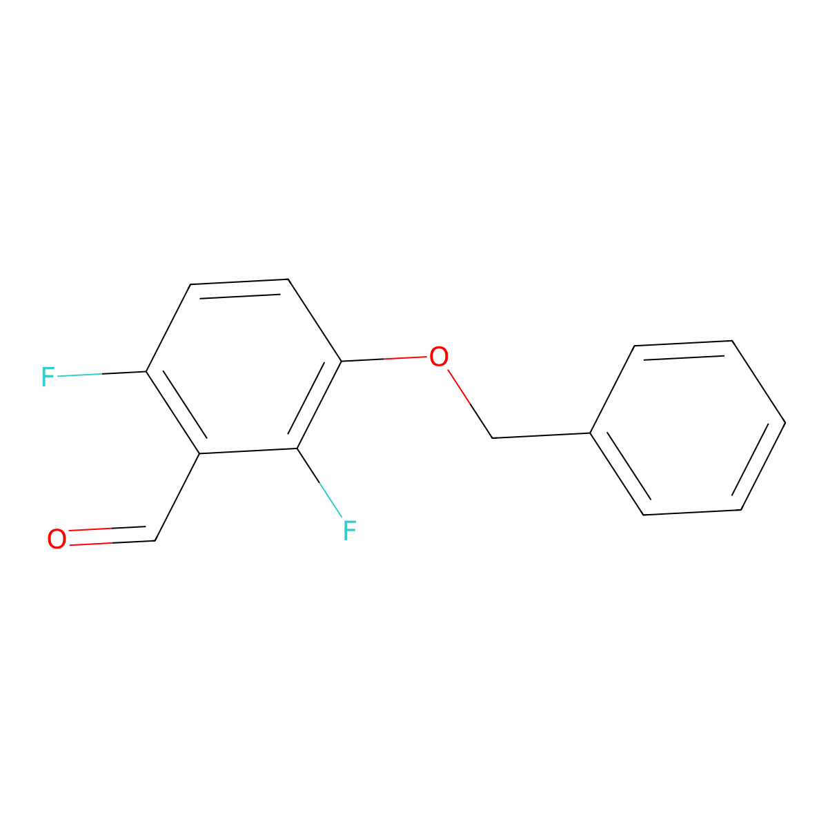 2,6-Difluoro-3-(phenylmethoxy)benzaldehyde molecular structure, CAS 152434-87-2