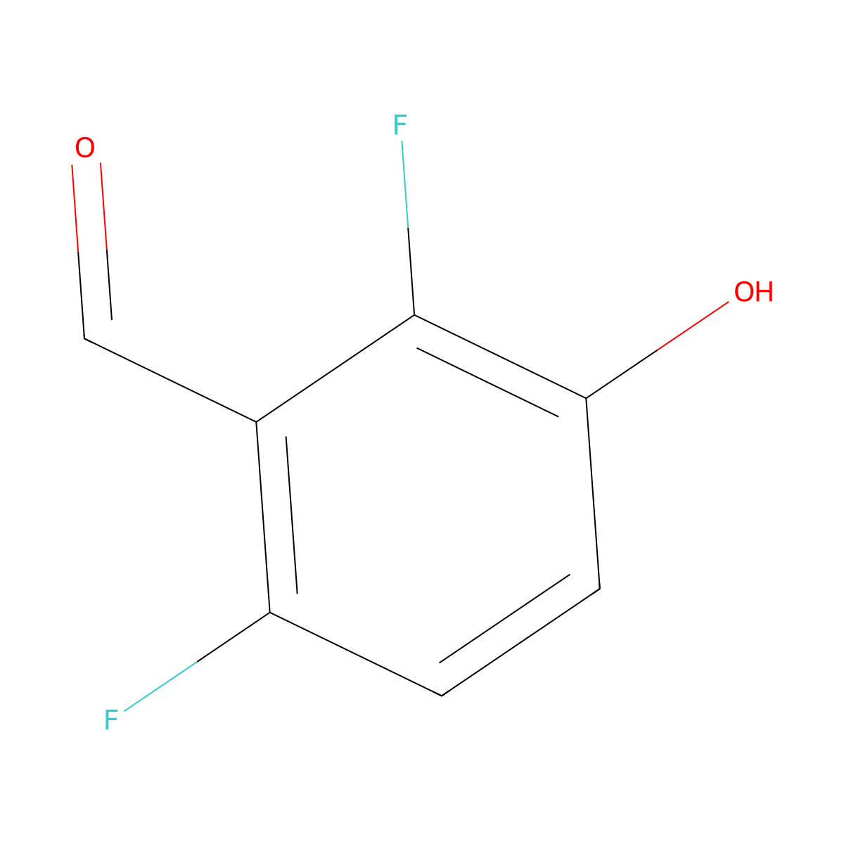 2,6-Difluoro-3-hydroxybenzaldehyde molecular structure, CAS 152434-88-3