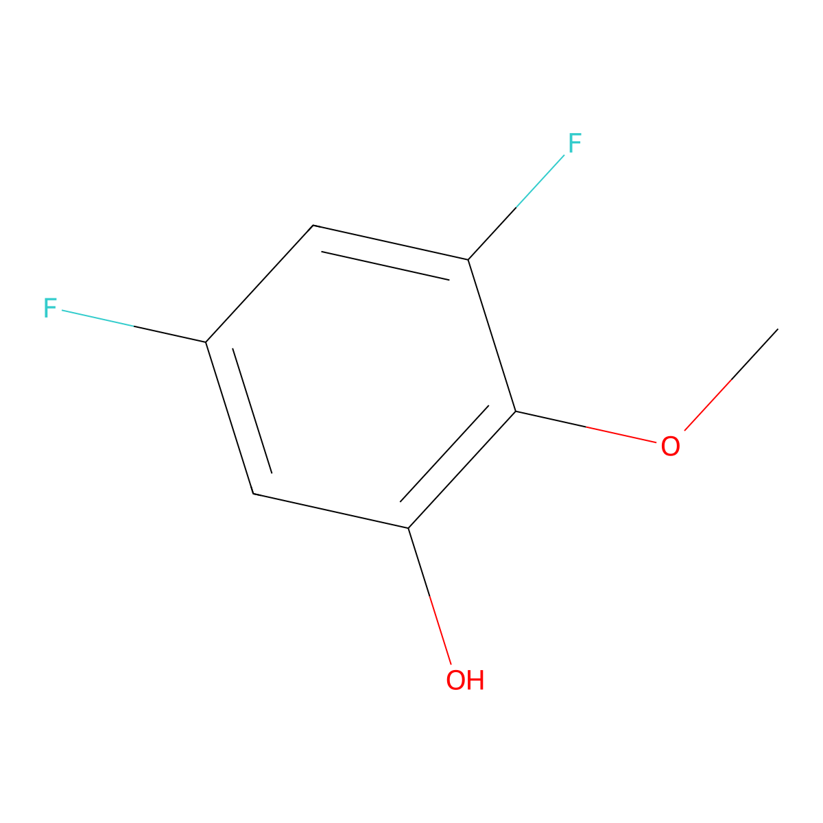 3,5-Difluoro-2-methoxyphenol molecular structure, CAS 152434-94-1