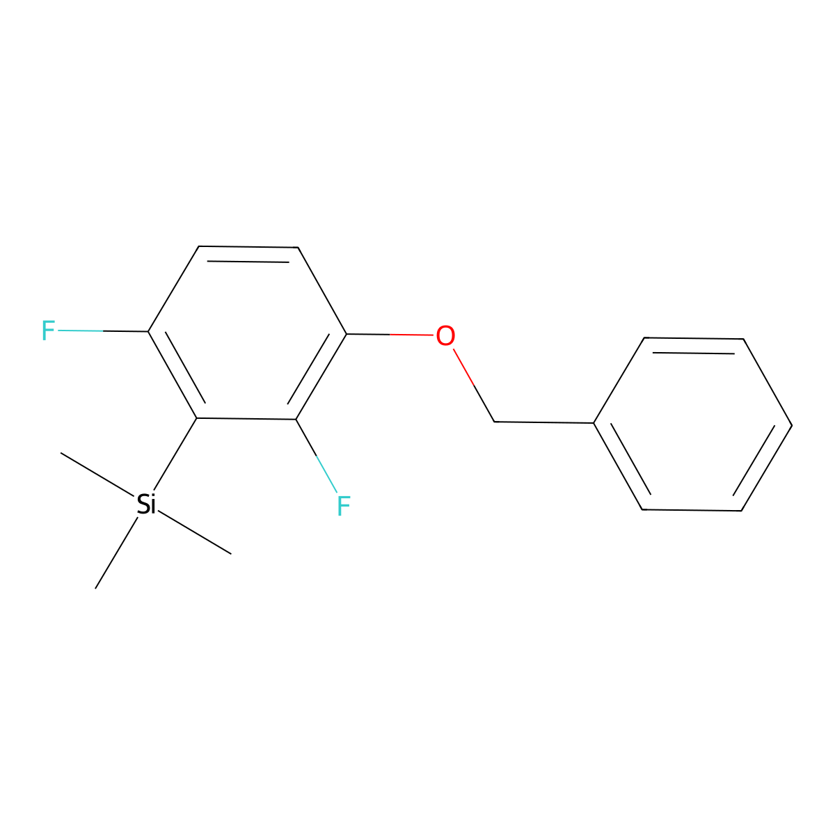 1,3-Difluoro-4-(phenylmethoxy)-2-(trimethylsilyl)benzene molecular structure, CAS 152434-95-2