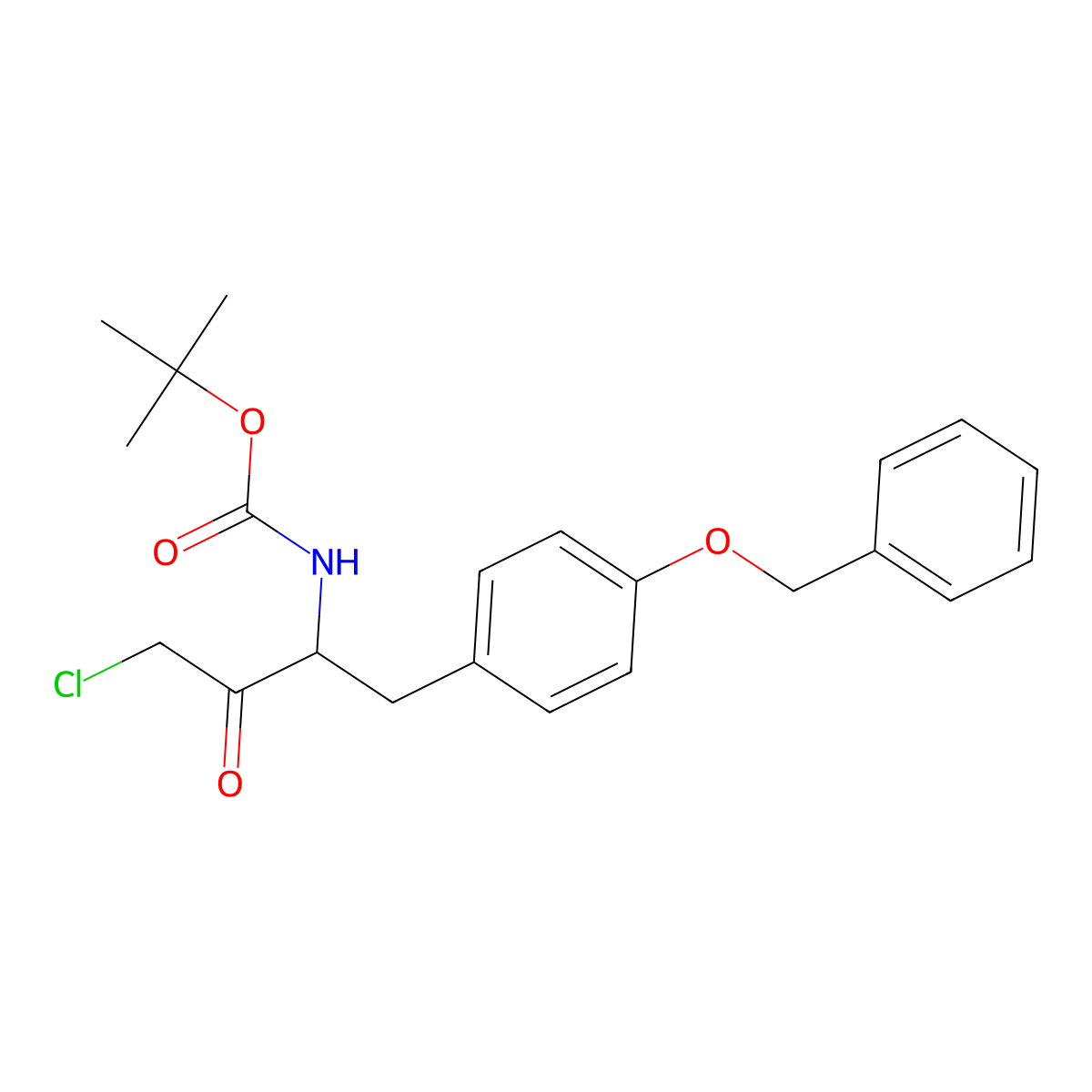 (S)-tert-Butyl (1-(4-(benzyloxy)phenyl)-4-chloro-3-oxobutan-2-yl)carbamate molecular structure, CAS 152438-62-5