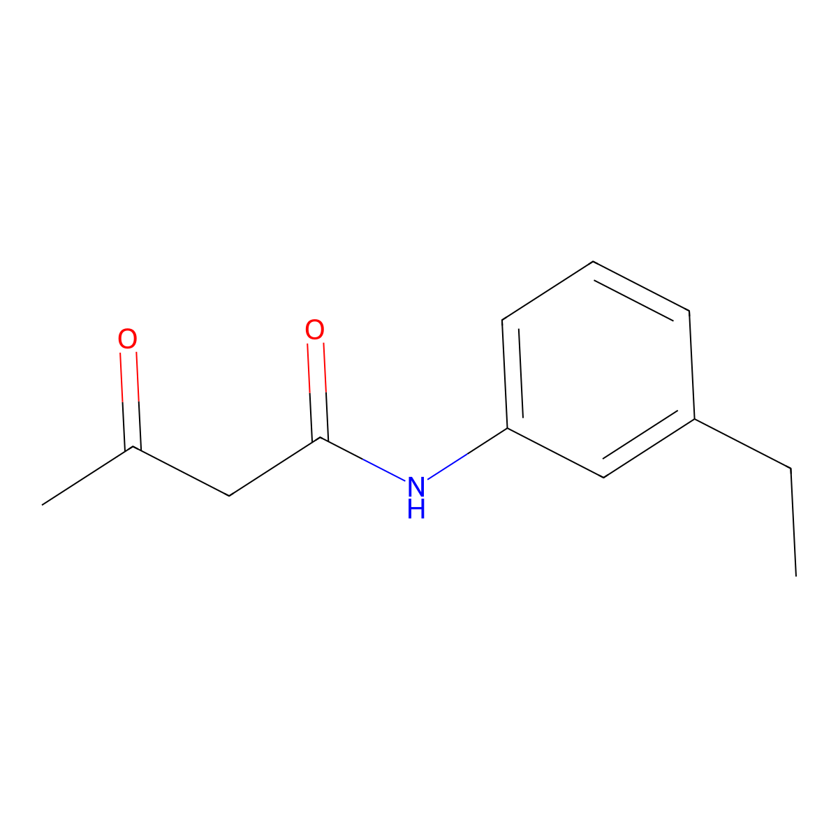N-(3-ethylphenyl)-3-oxobutanamide molecular structure, CAS 152456-66-1