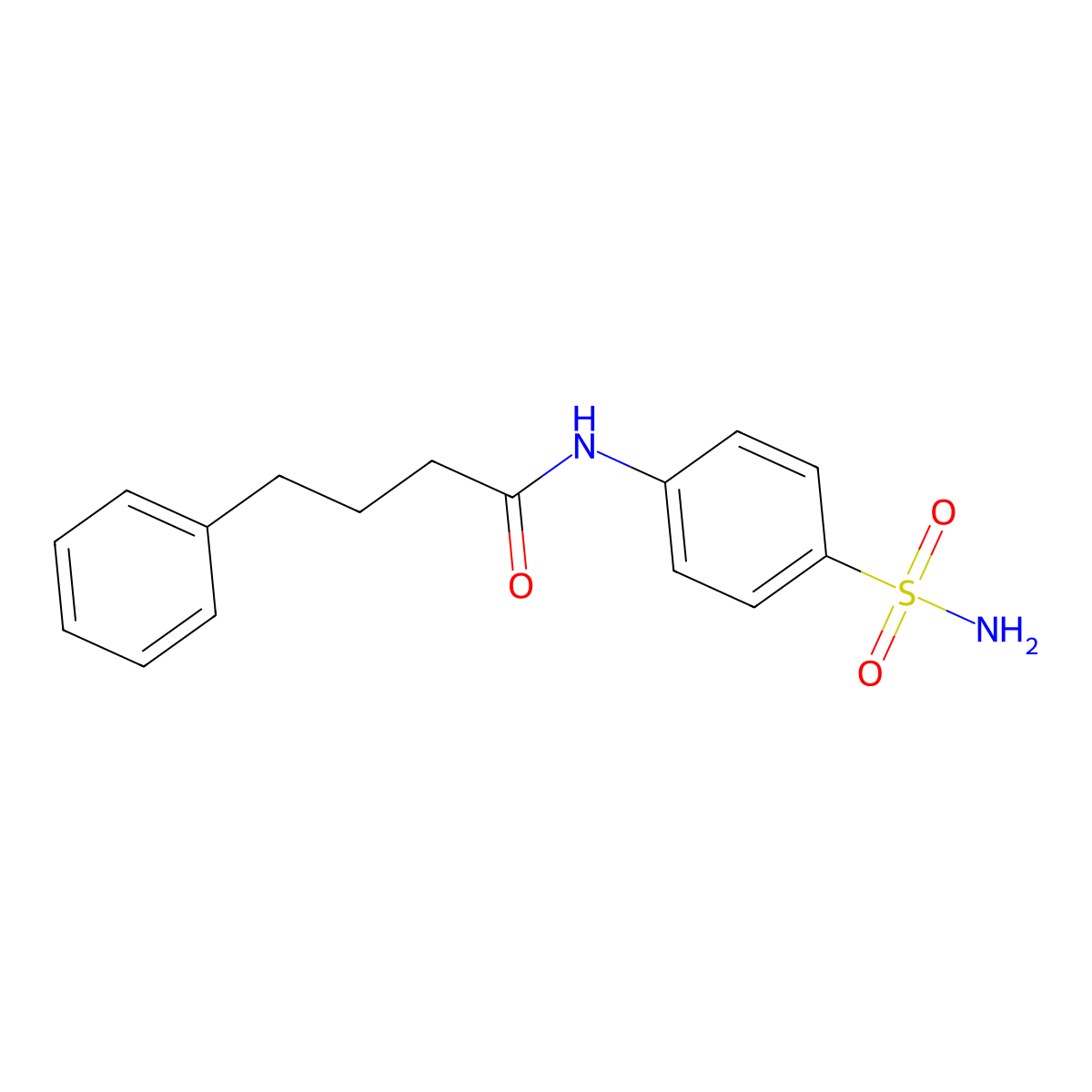 4-phenyl-N-(4-sulfamoylphenyl)butanamide molecular structure, CAS 152458-05-4