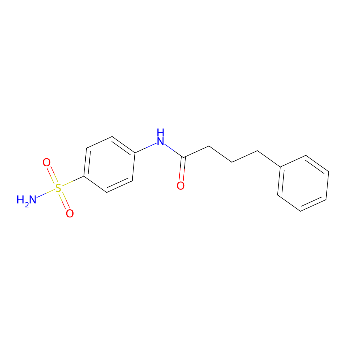 4-phenyl-N-(4-sulfamoylphenyl)butanamide molecular structure, CAS 152458-05-4