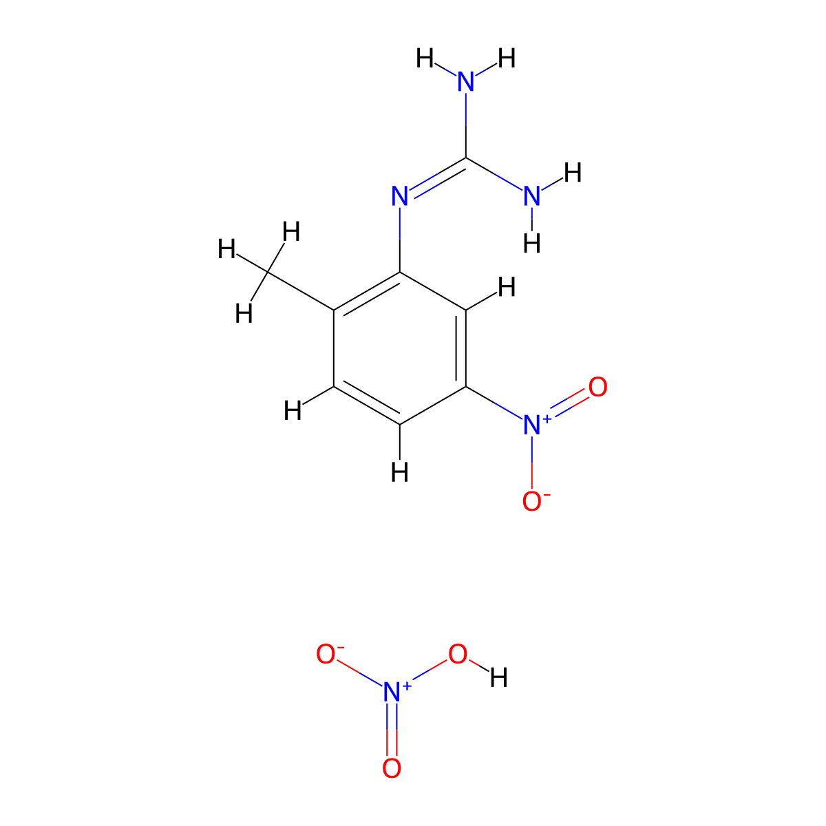 (2-Methyl-5-nitrophenyl)guanidine nitrate molecular structure, CAS 152460-08-7