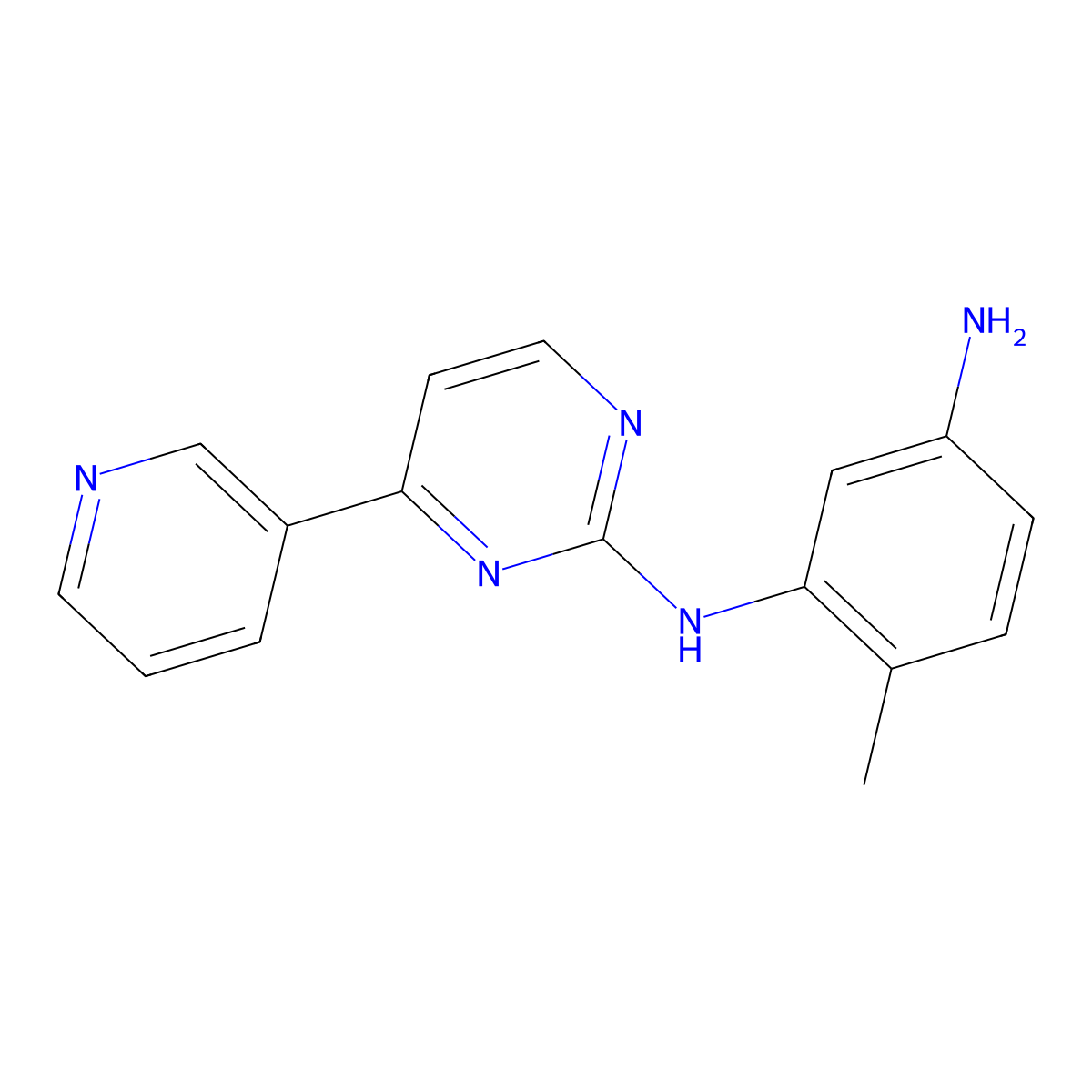 Imatinib amine molecular structure, CAS 152460-10-1