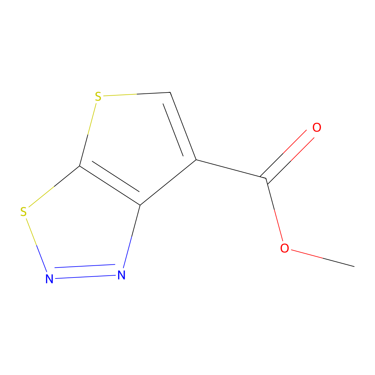 Methyl thieno[3,2-d]thiadiazole-6-carboxylate molecular structure, CAS 152467-47-5