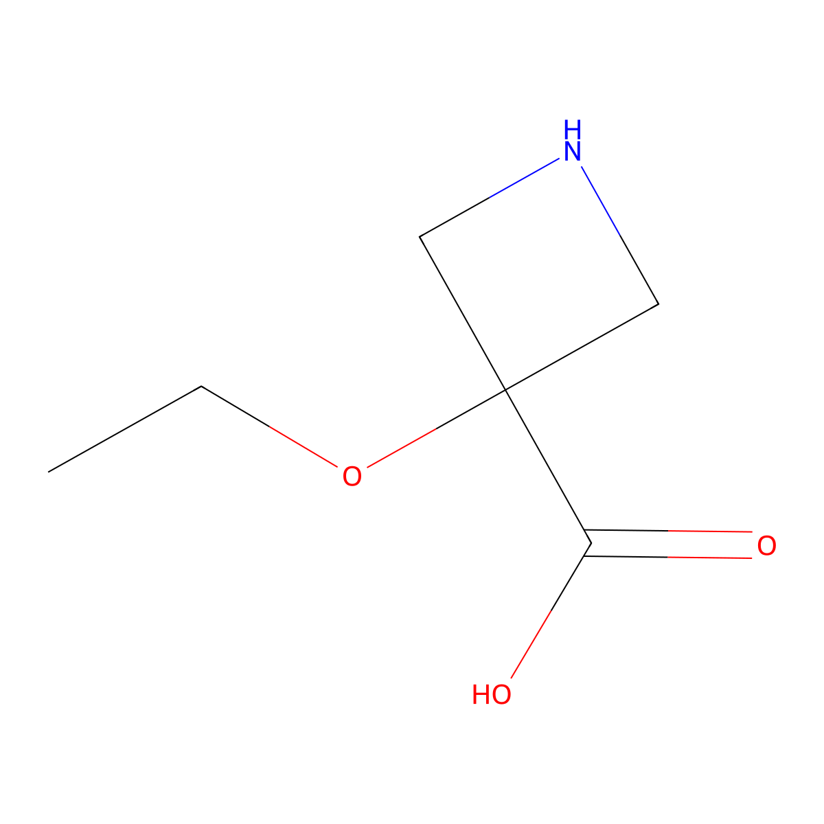 3-Ethoxyazetidine-3-carboxylic acid molecular structure, CAS 1524708-16-4