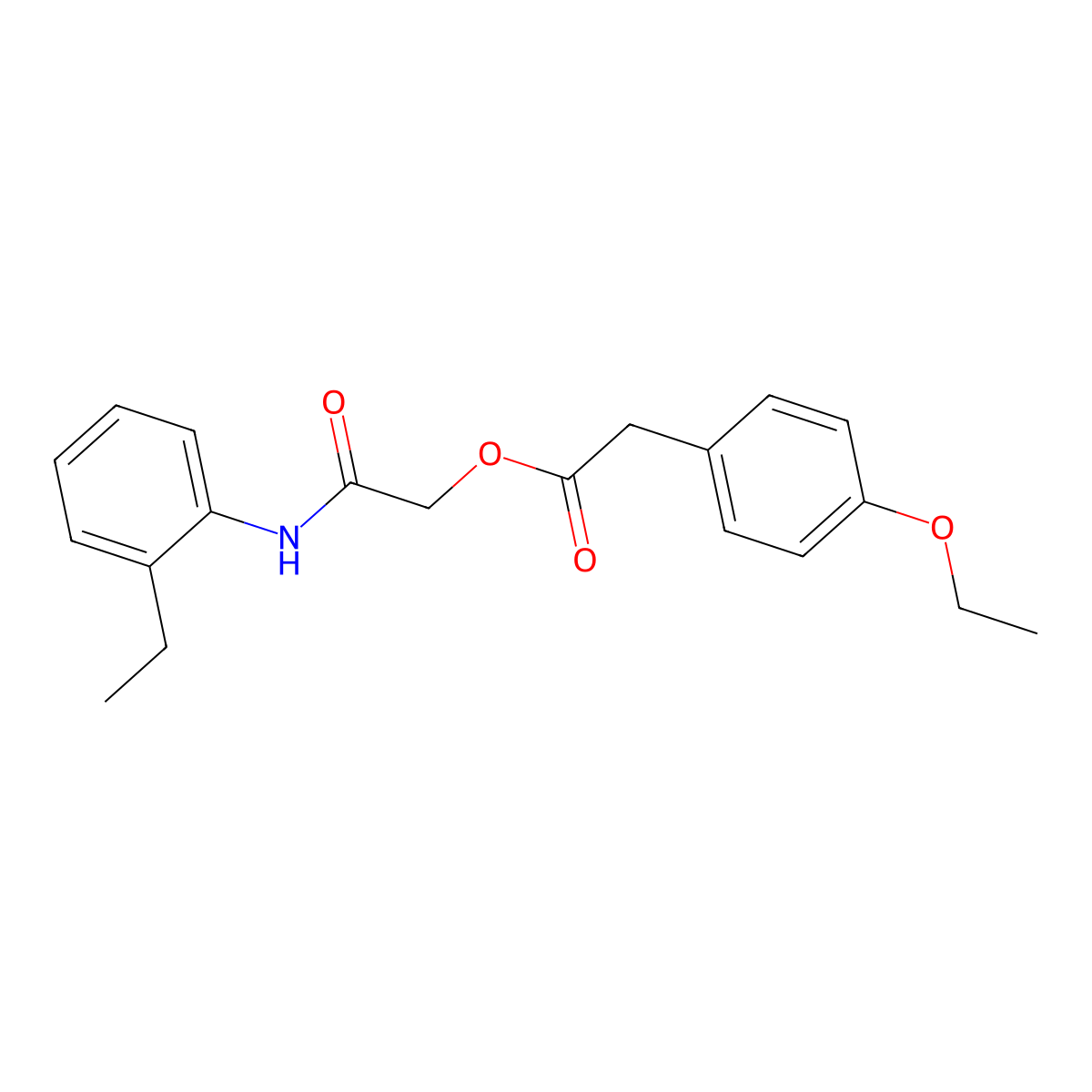 [(2-Ethylphenyl)carbamoyl]methyl 2-(4-ethoxyphenyl)acetate molecular structure, CAS 1524716-66-2