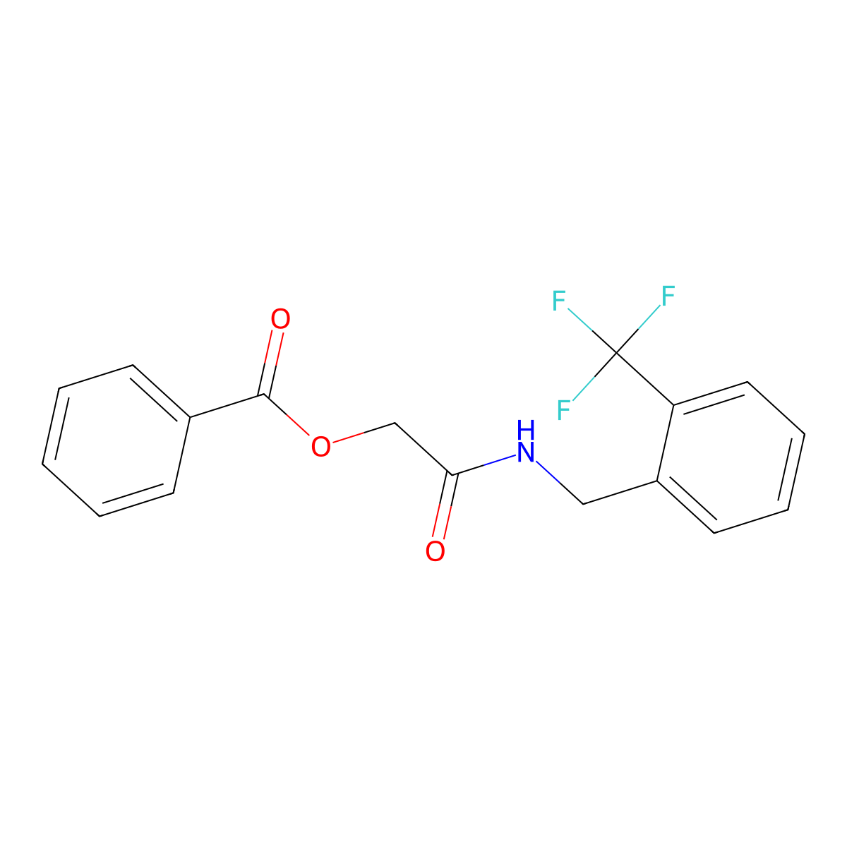 2-Oxo-2-((2-(trifluoromethyl)benzyl)amino)ethyl benzoate molecular structure, CAS 1524716-78-6