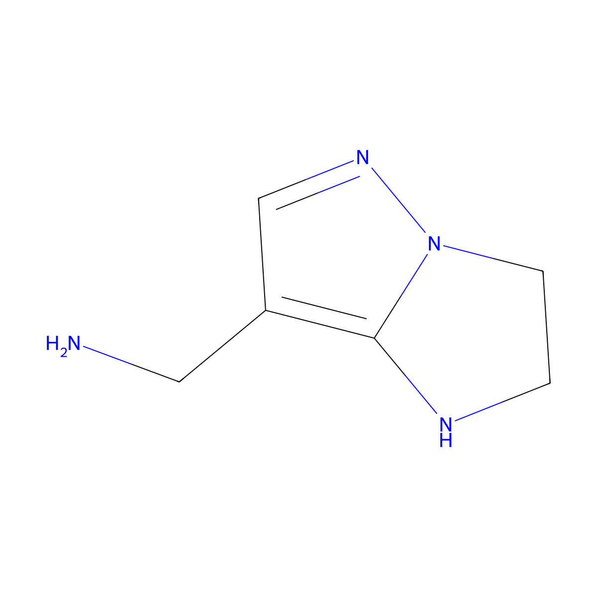 1-{1H,2H,3H-pyrazolo[1,5-a]imidazol-7-yl}methanamine molecular structure, CAS 1524721-03-6