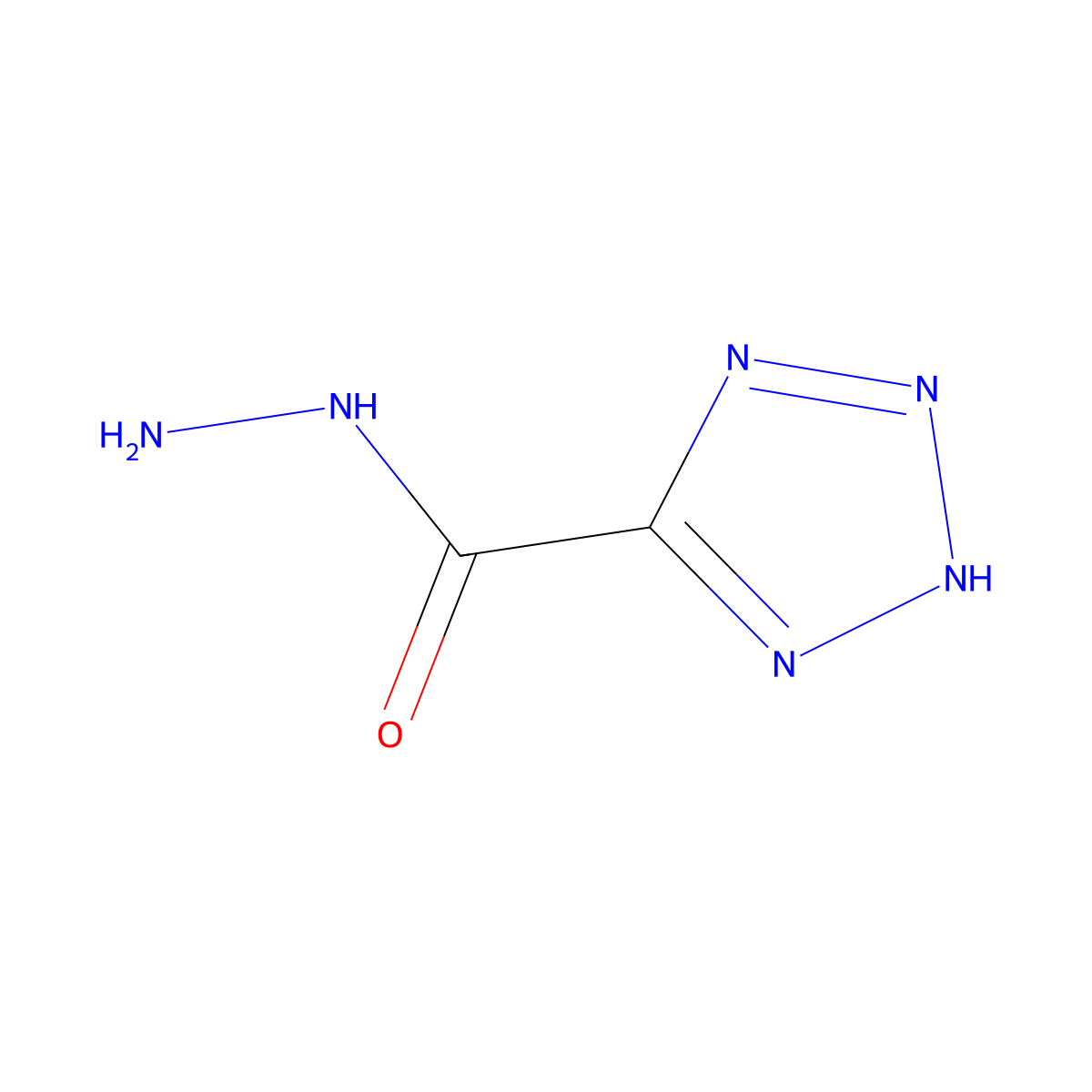 1H-1,2,3,4-tetrazole-5-carbohydrazide molecular structure, CAS 1524723-27-0
