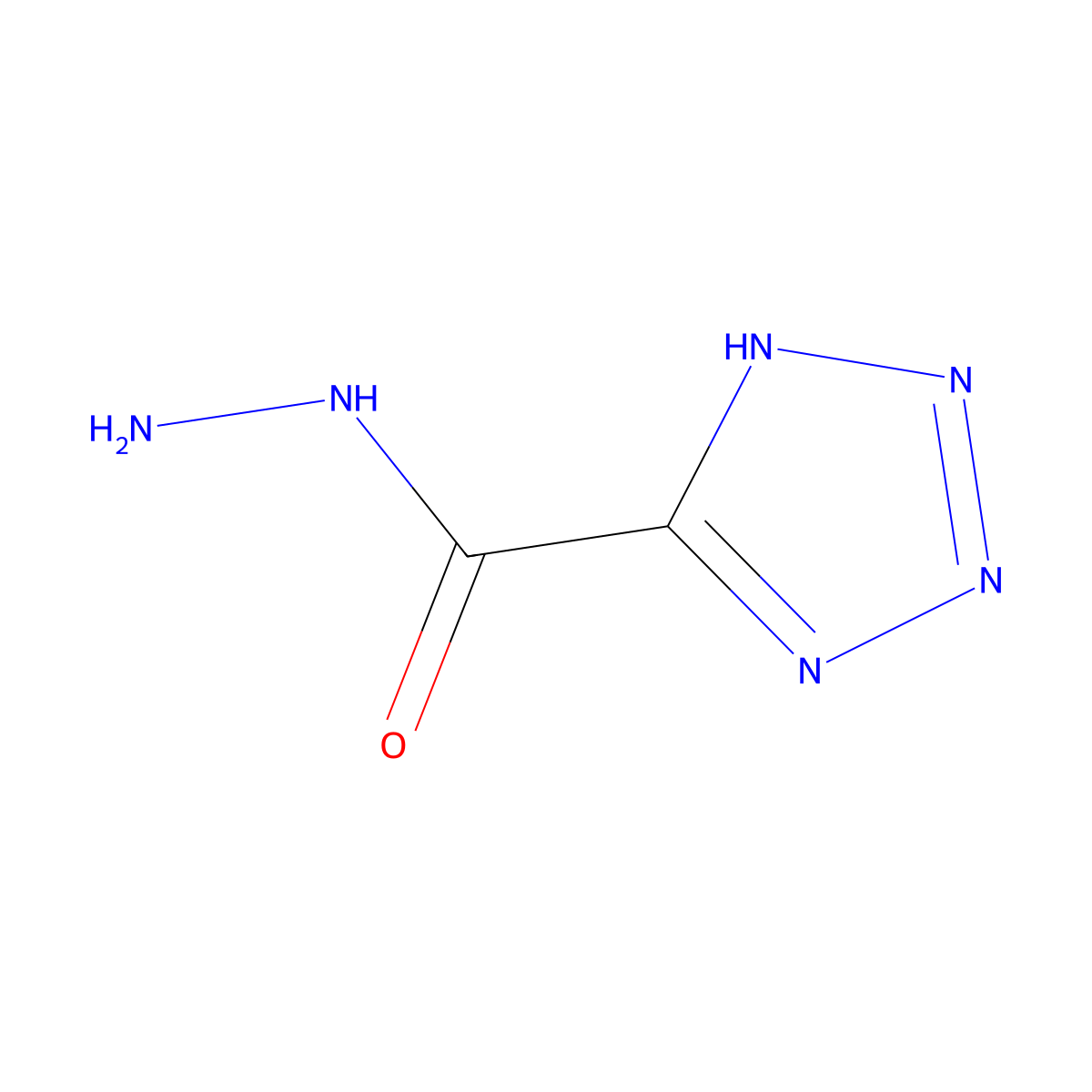1H-1,2,3,4-tetrazole-5-carbohydrazide molecular structure, CAS 1524723-27-0