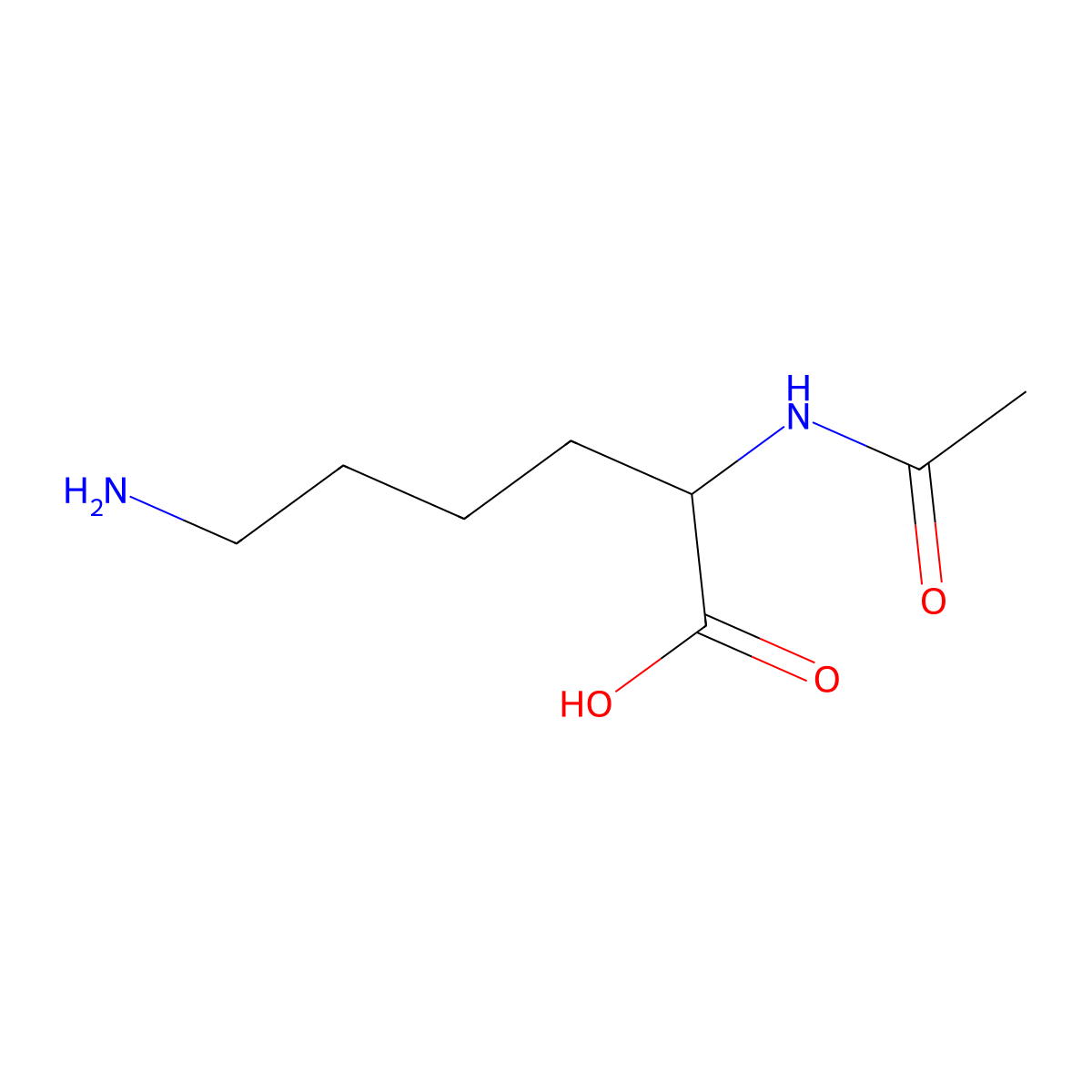 N2-Acetyl-DL-lysine molecular structure, CAS 152473-69-3