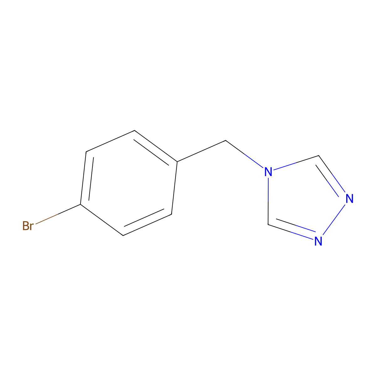 4-[(4-bromophenyl)methyl]-4H-1,2,4-triazole molecular structure, CAS 1524745-45-6