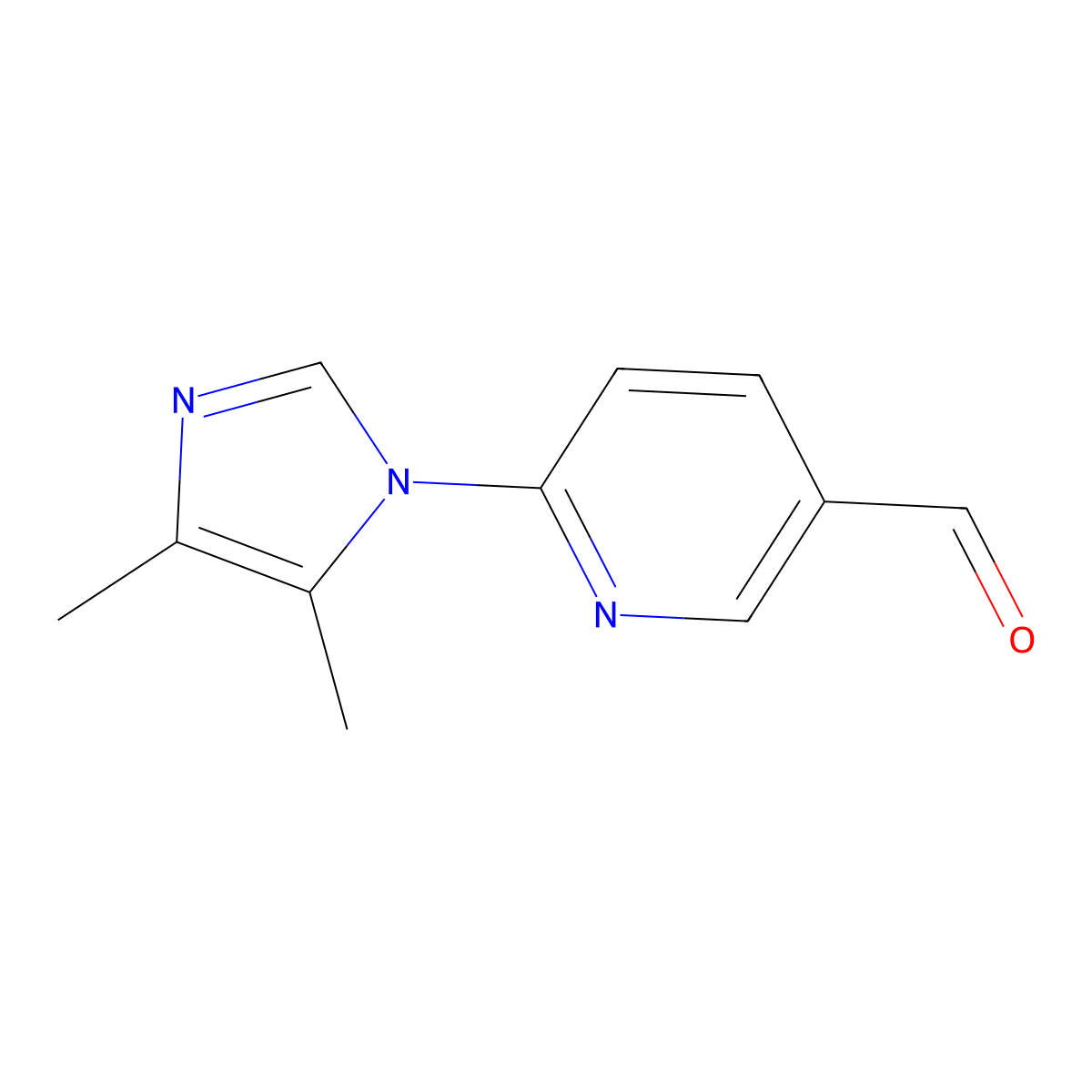 6-(4,5-Dimethyl-1H-imidazol-1-YL)pyridine-3-carbaldehyde molecular structure, CAS 1524754-22-0