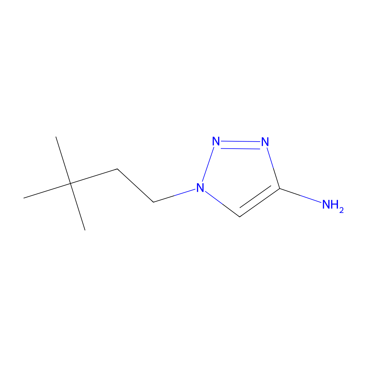 1-(3,3-dimethylbutyl)-1H-1,2,3-triazol-4-amine molecular structure, CAS 1524810-96-5