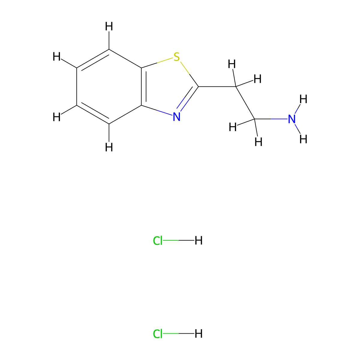 2-(2-Aminoethyl)benzothiazole dihydrochloride molecular structure, CAS 152482-94-5