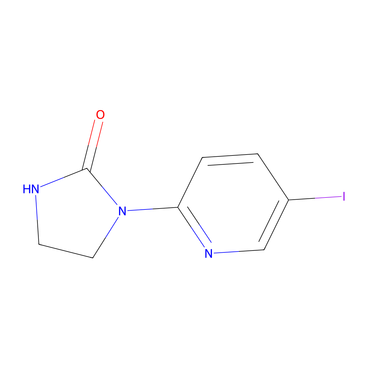 1-(5-Iodopyridin-2-yl)imidazolidin-2-one molecular structure, CAS 1524821-88-2